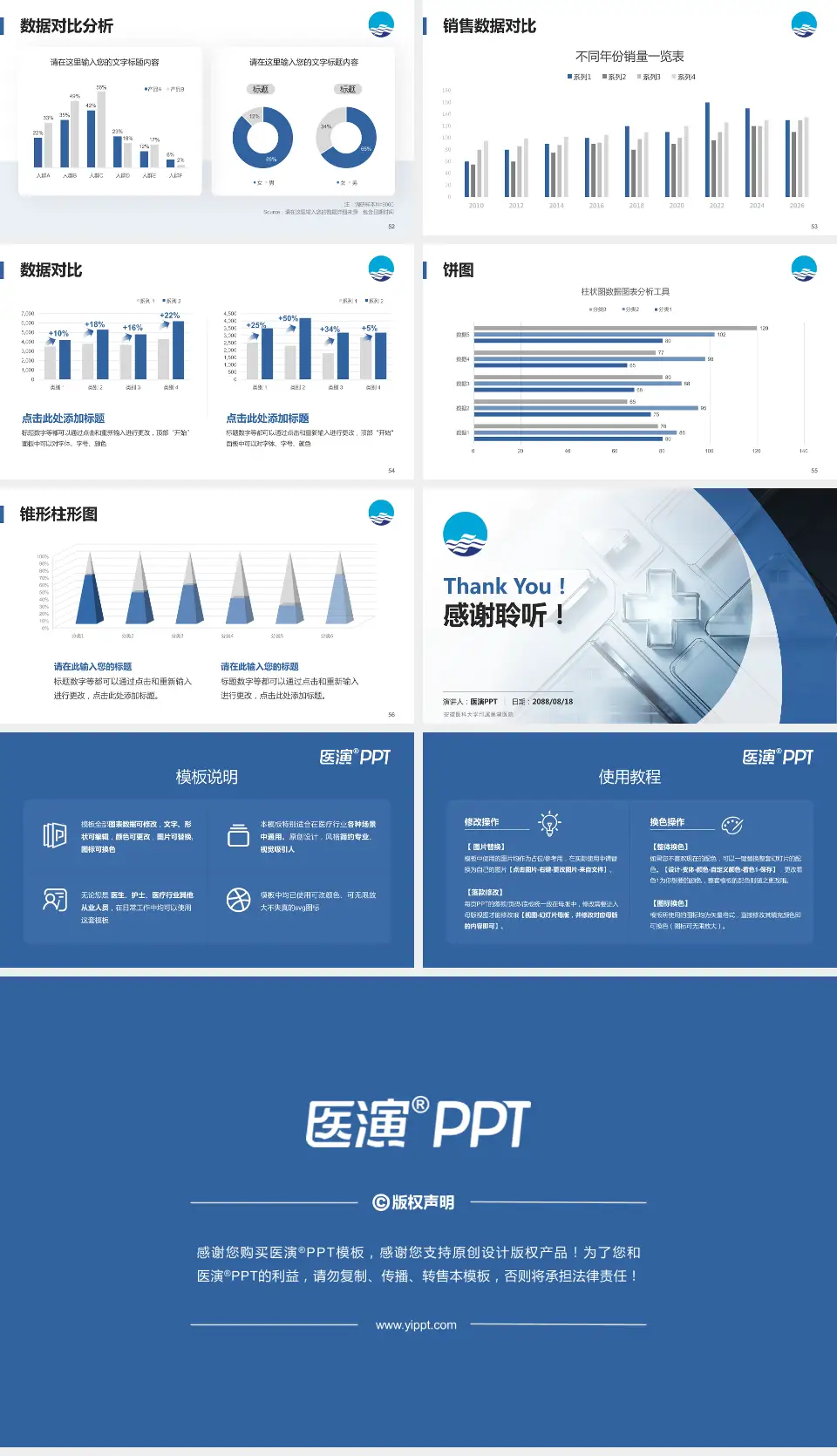 安徽医科大学附属巢湖医院医疗行业比赛专用PPT模板16:9格式幻灯片预览图7