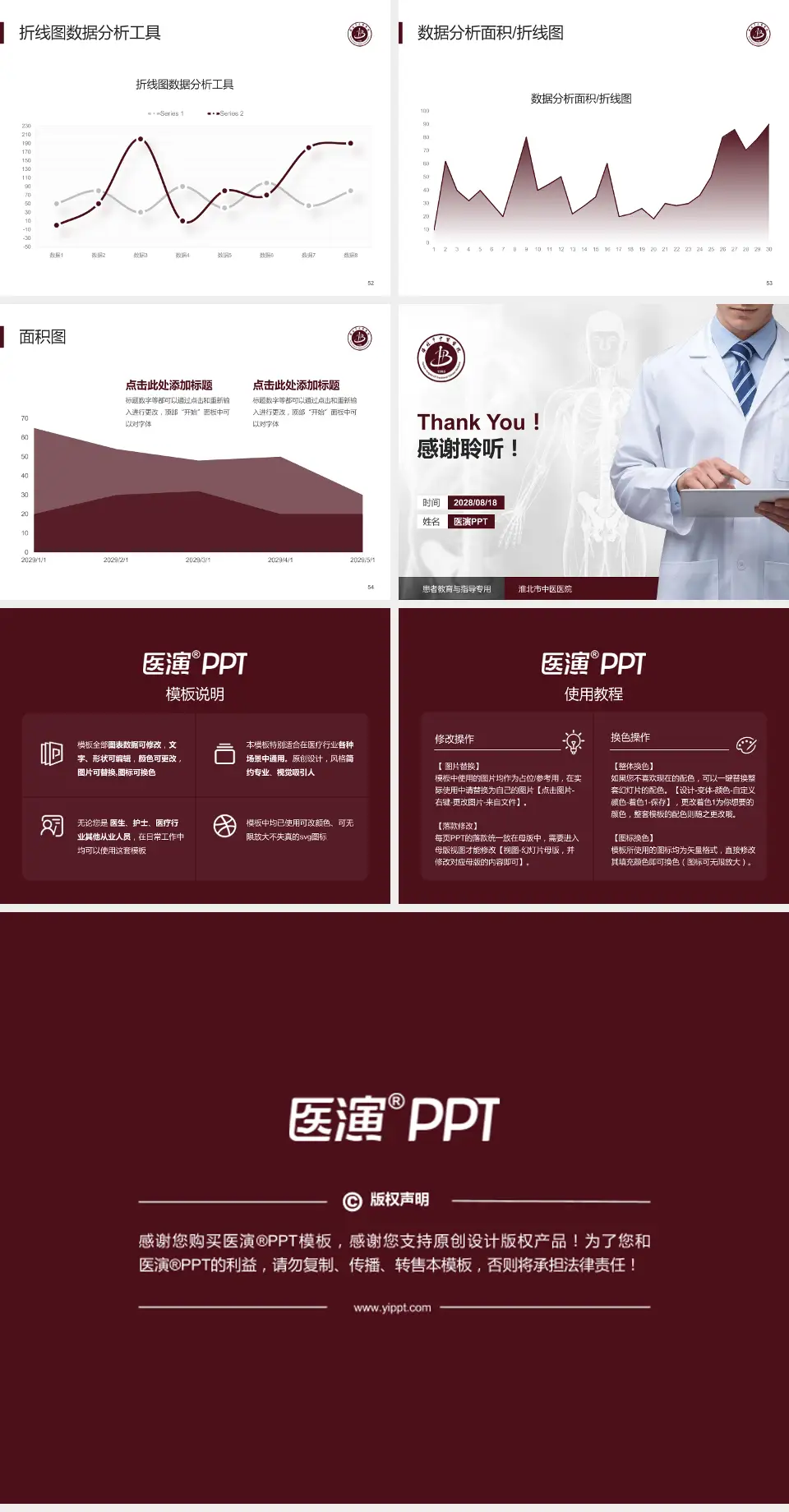 淮北市中医医院患者教育与指导PPT模板4:3格式幻灯片预览图7