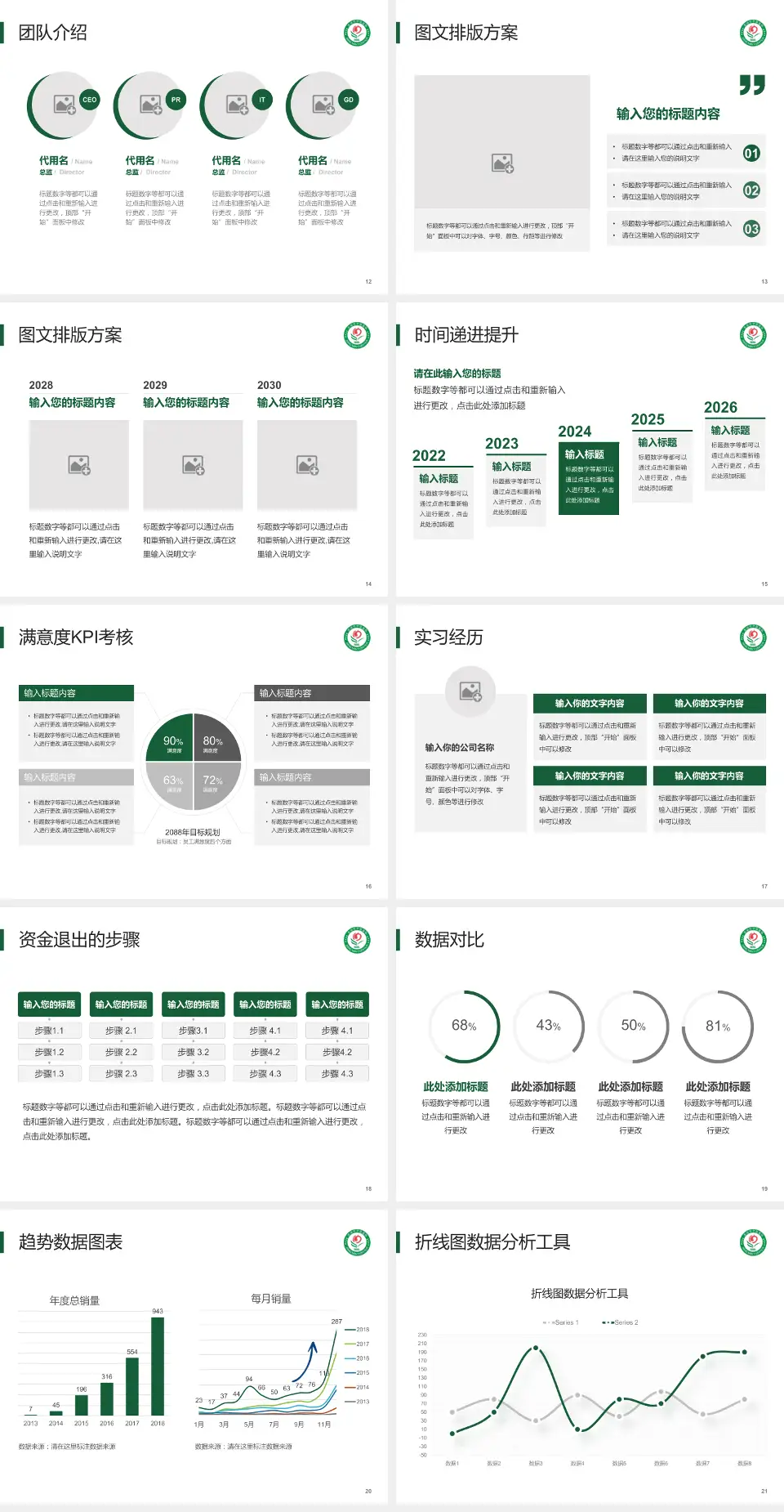 芜湖市中医医院培训与教育PPT模板4:3格式幻灯片预览图3