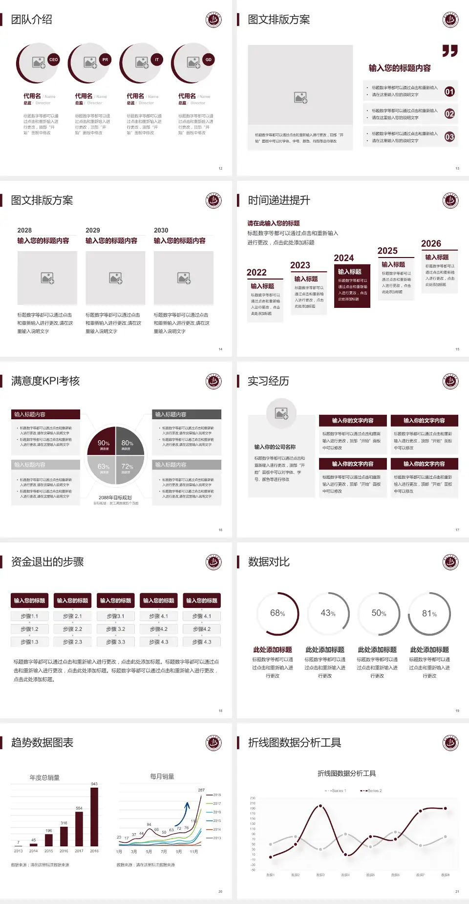 淮北市中医医院培训与教育PPT模板4:3格式幻灯片预览图3