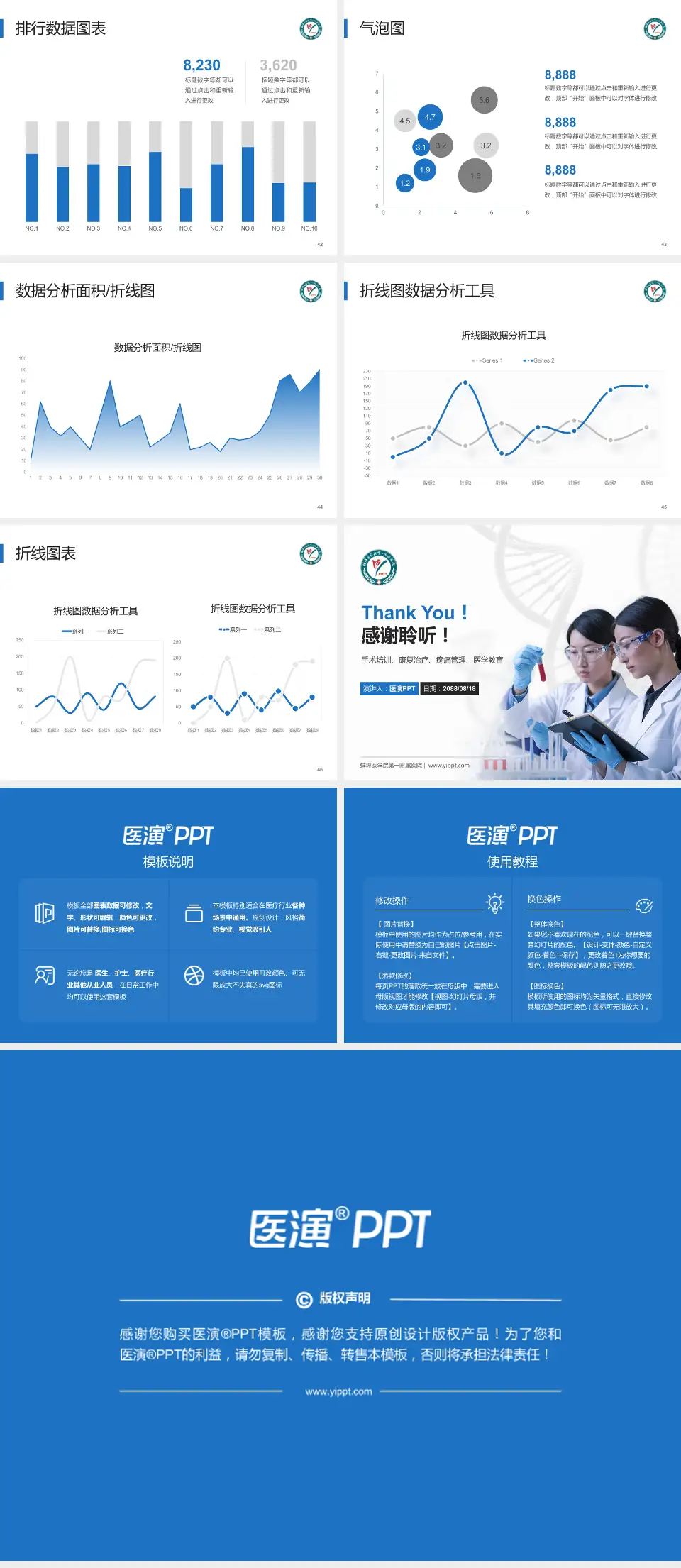 蚌埠医学院第一附属医院科研成果展示PPT模板4:3格式幻灯片预览图6