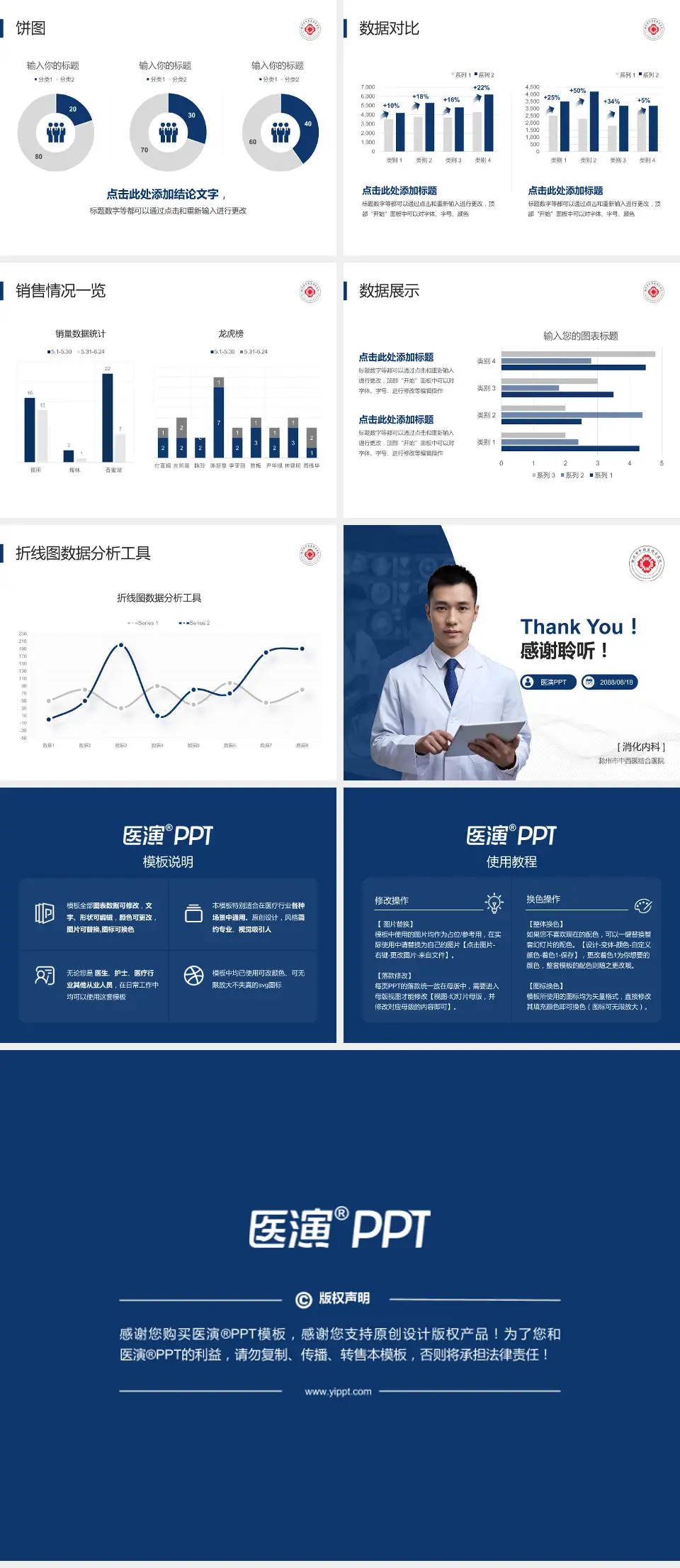 滁州市中西医结合医院病例分享与讨论PPT模板4:3格式幻灯片预览图4