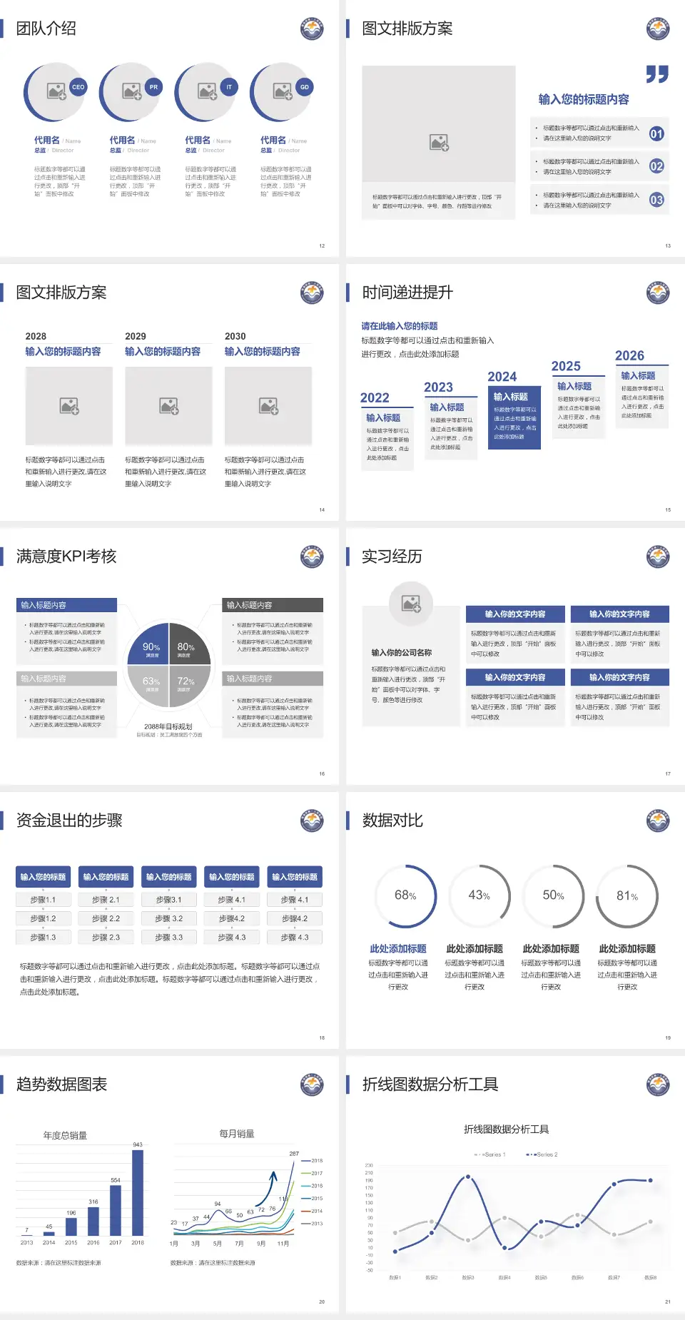 蒙城县第一人民医院培训与教育PPT模板4:3格式幻灯片预览图3