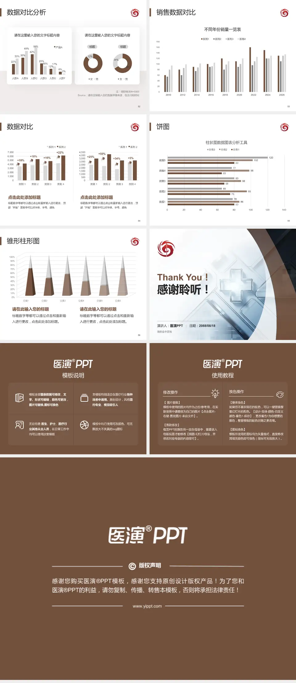 海南省中医院医疗行业比赛专用PPT模板4:3格式幻灯片预览图7