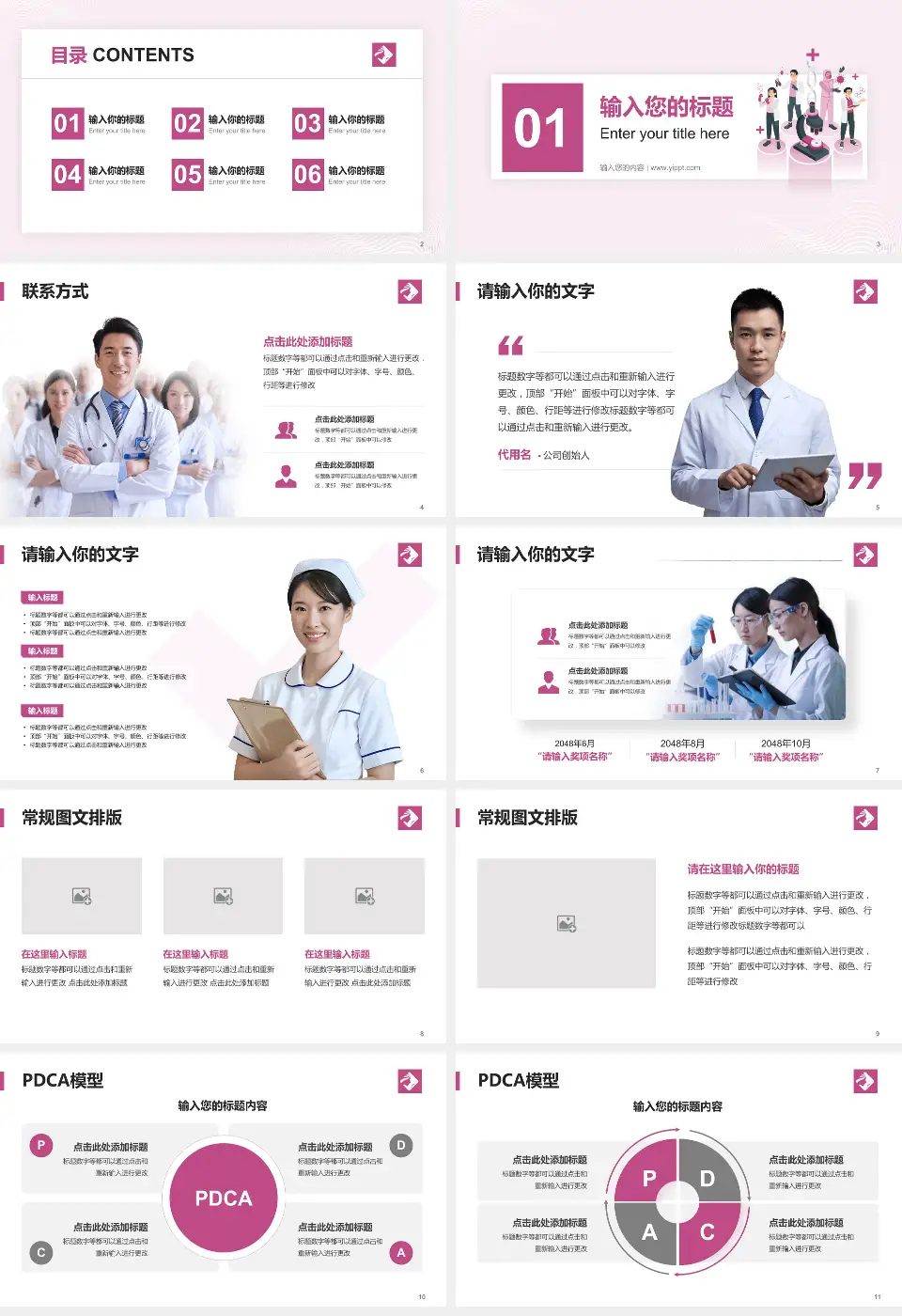 海南省妇幼保健院品管圈PDCA演示专用PPT模板16:9格式幻灯片预览图2