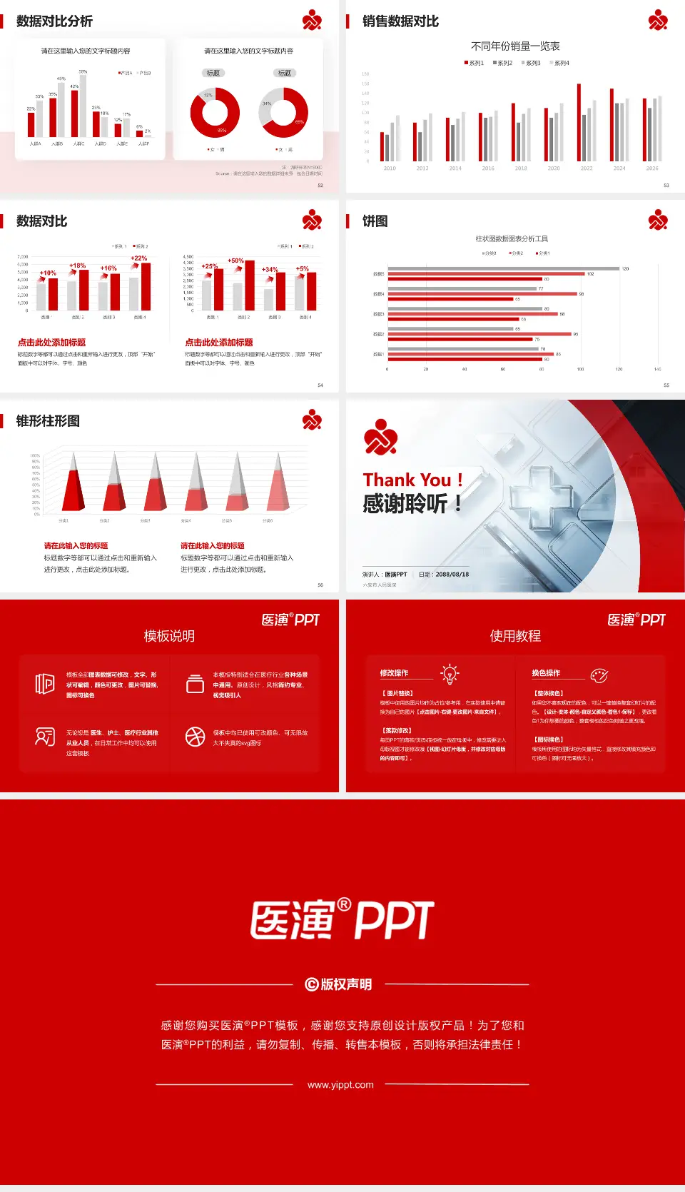 六安市人民医院医疗行业比赛专用PPT模板16:9格式幻灯片预览图7