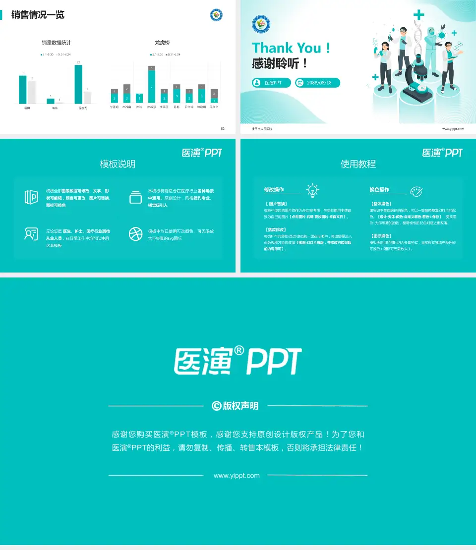 桂平市人民医院品管圈PDCA演示专用PPT模板16:9格式幻灯片预览图7