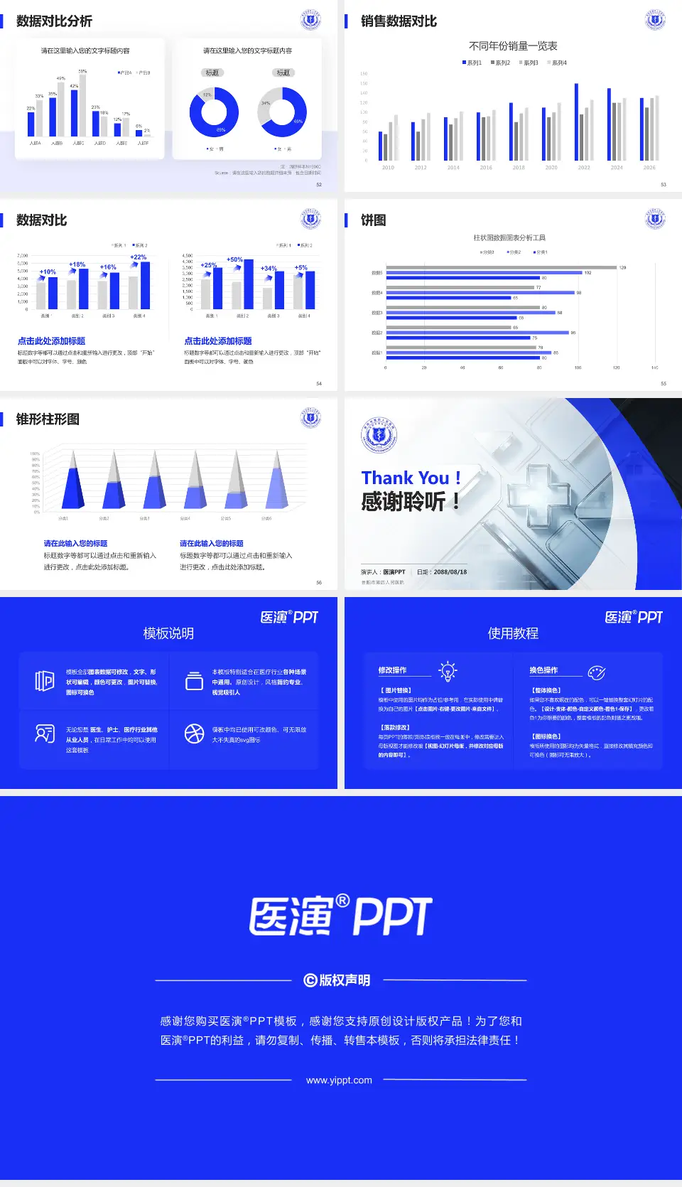 贵阳市第四人民医院医疗行业比赛专用PPT模板16:9格式幻灯片预览图7