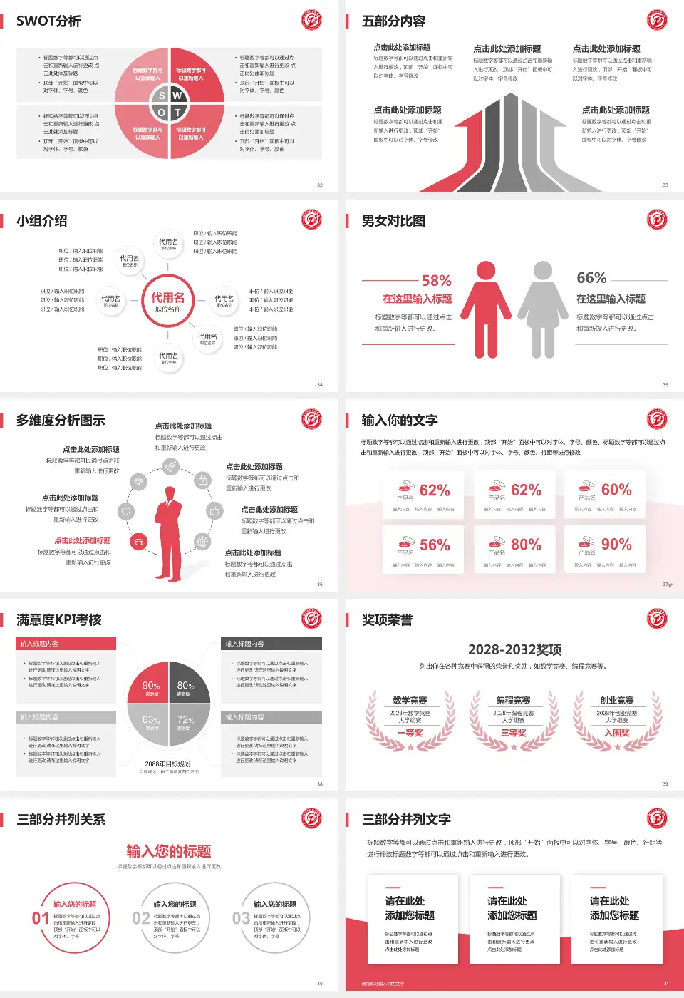 遵义市妇幼保健院中华路院区医疗行业比赛专用PPT模板16:9格式幻灯片预览图5