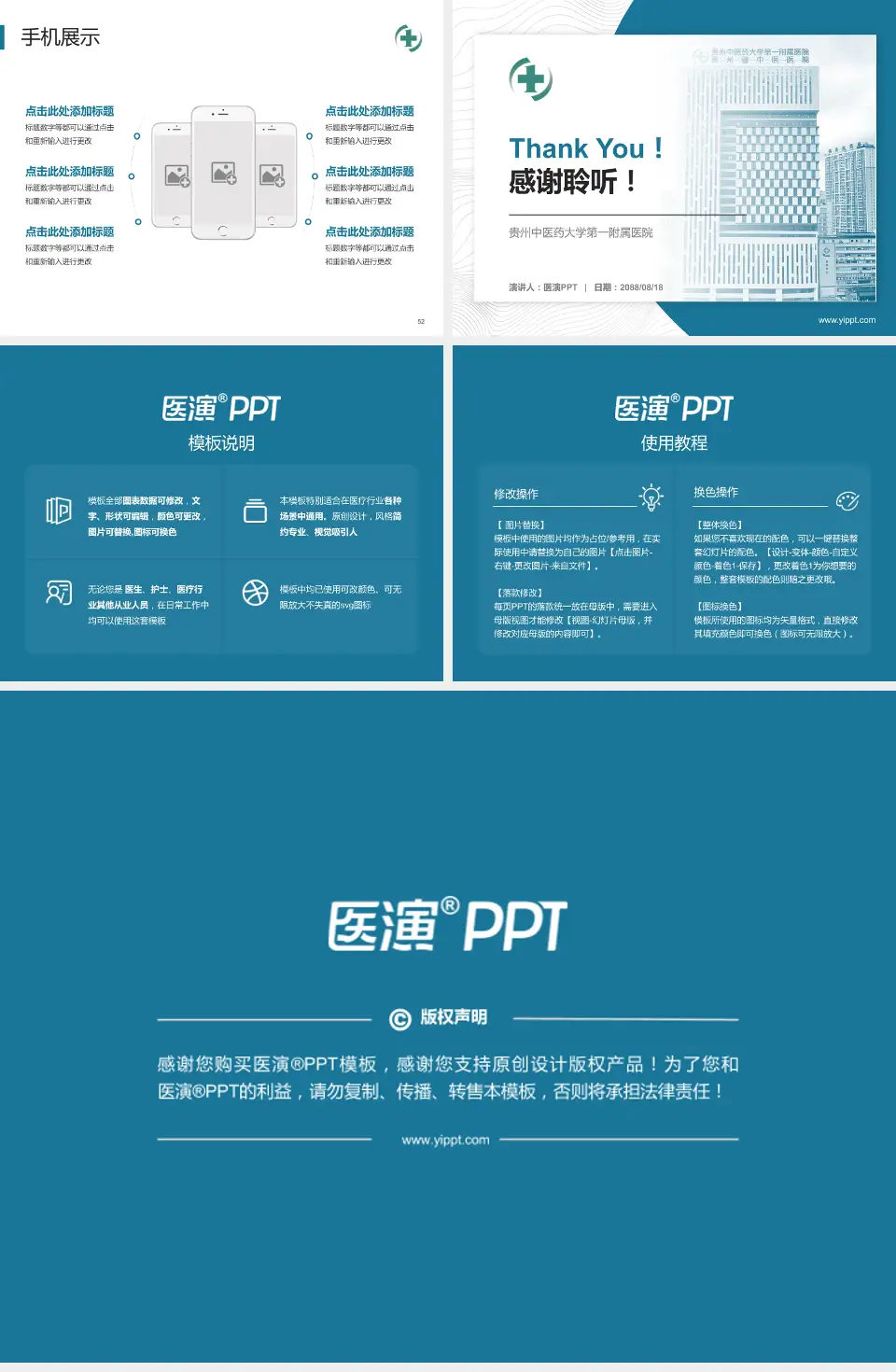贵州中医药大学第一附属医院医院管理报告PPT模板4:3格式幻灯片预览图7
