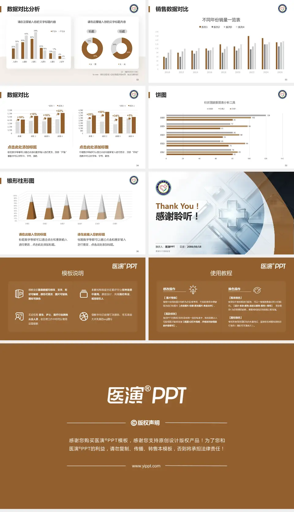黔南州中医医院医疗行业比赛专用PPT模板16:9格式幻灯片预览图7