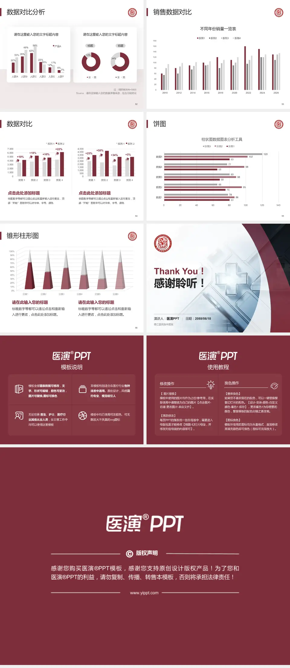 德江县民族中医院医疗行业比赛专用PPT模板4:3格式幻灯片预览图7