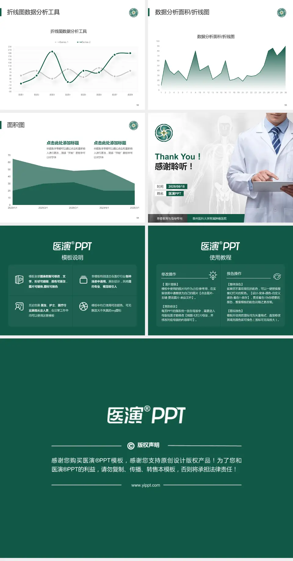 贵州医科大学附属肿瘤医院患者教育与指导PPT模板4:3格式幻灯片预览图7