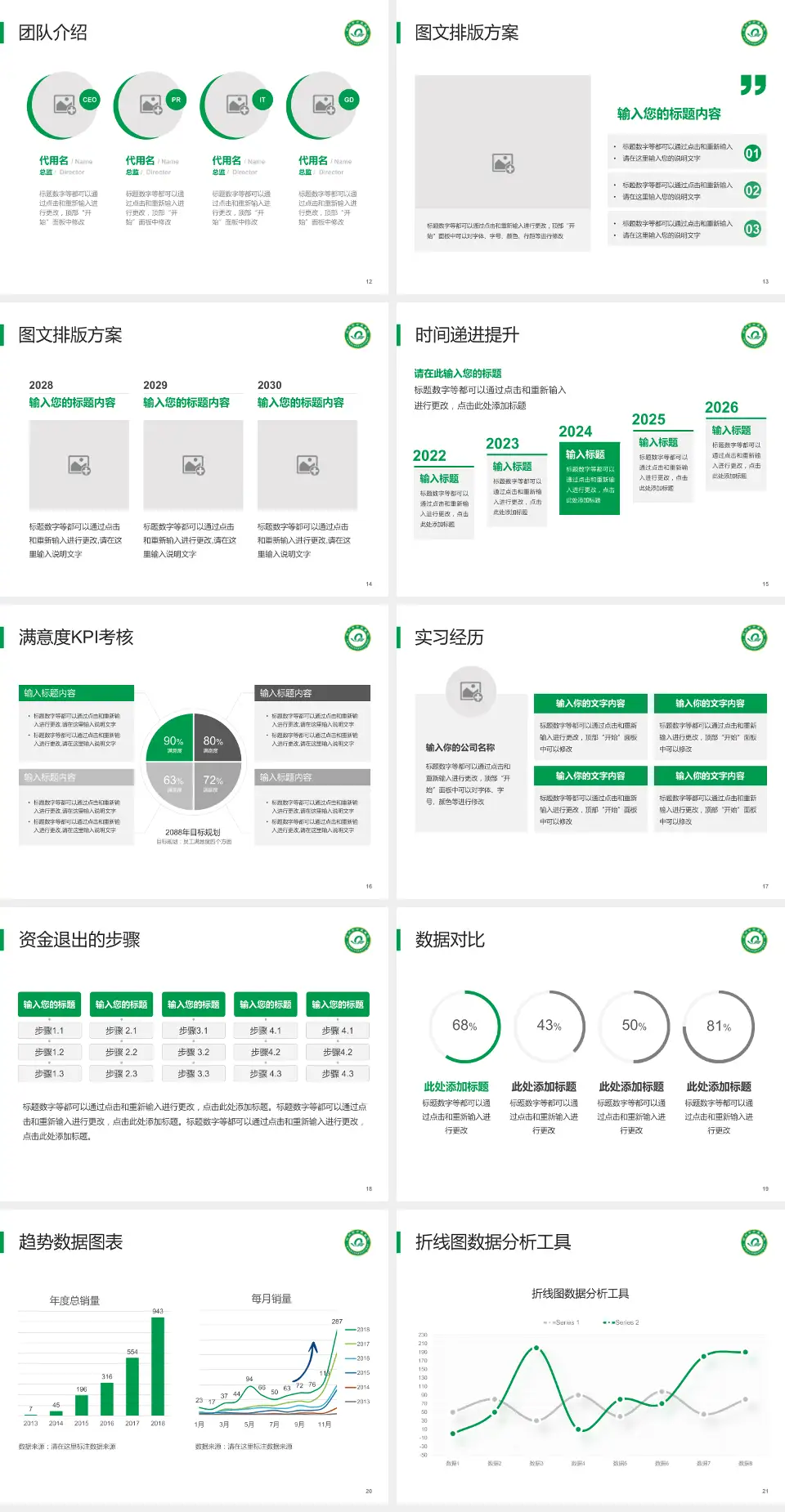 钦州市中医院培训与教育PPT模板4:3格式幻灯片预览图3
