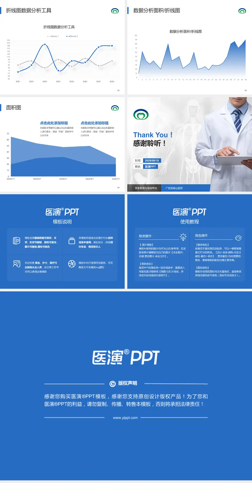 广西龙泉山医院患者教育与指导PPT模板4:3格式幻灯片预览图7