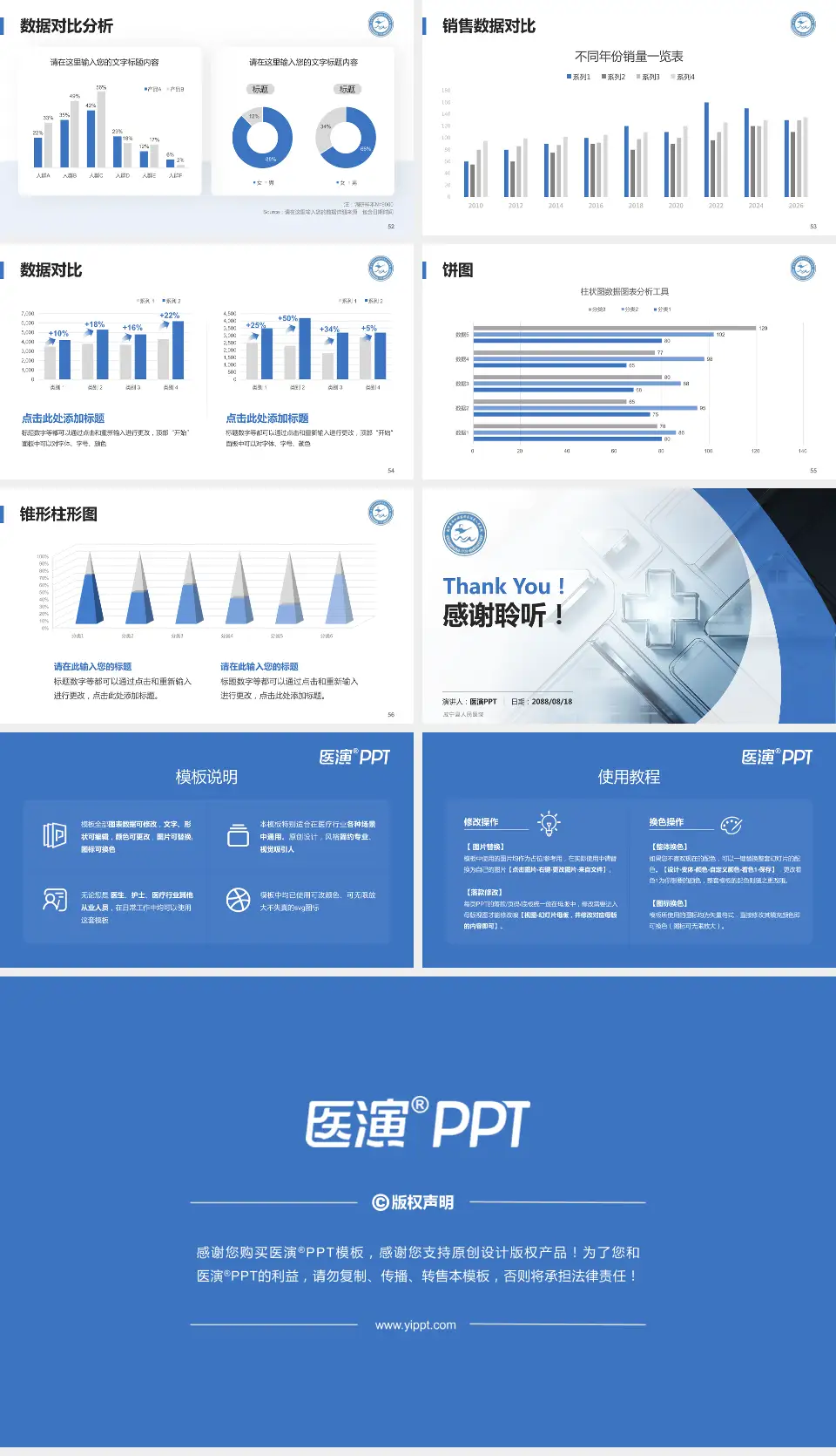 威宁县人民医院医疗行业比赛专用PPT模板16:9格式幻灯片预览图7