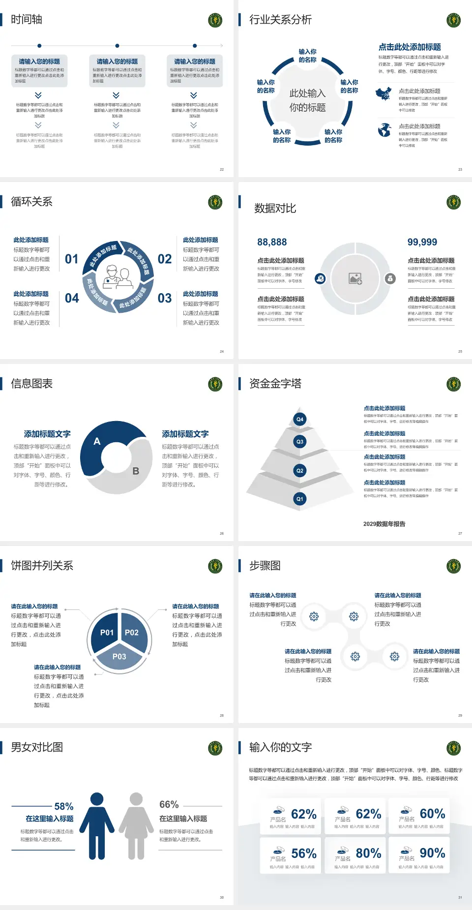 贵州省人民医院医院管理报告PPT模板4:3格式幻灯片预览图4