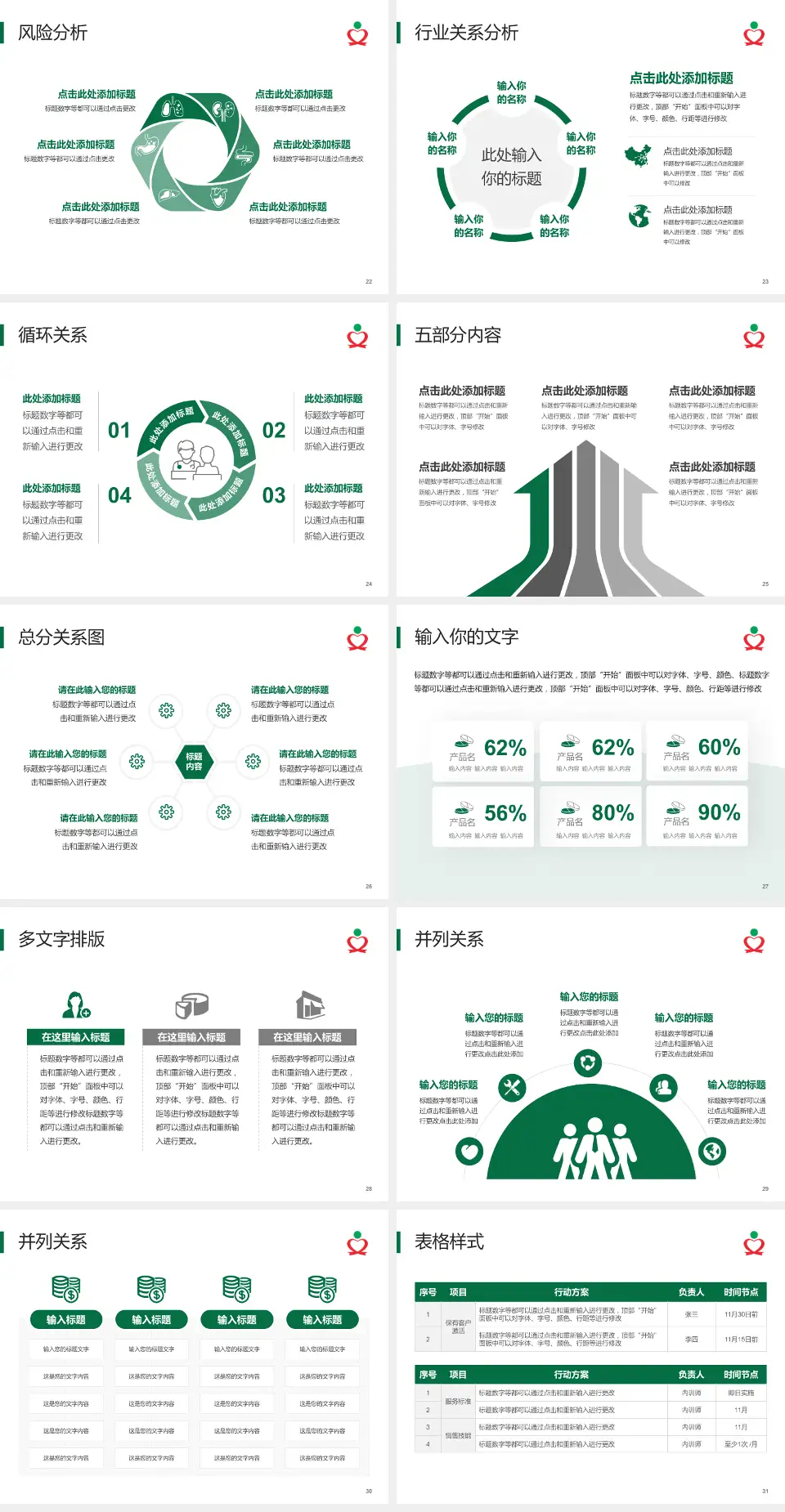 文昌市人民医院科室介绍与推广PPT模板4:3格式幻灯片预览图4