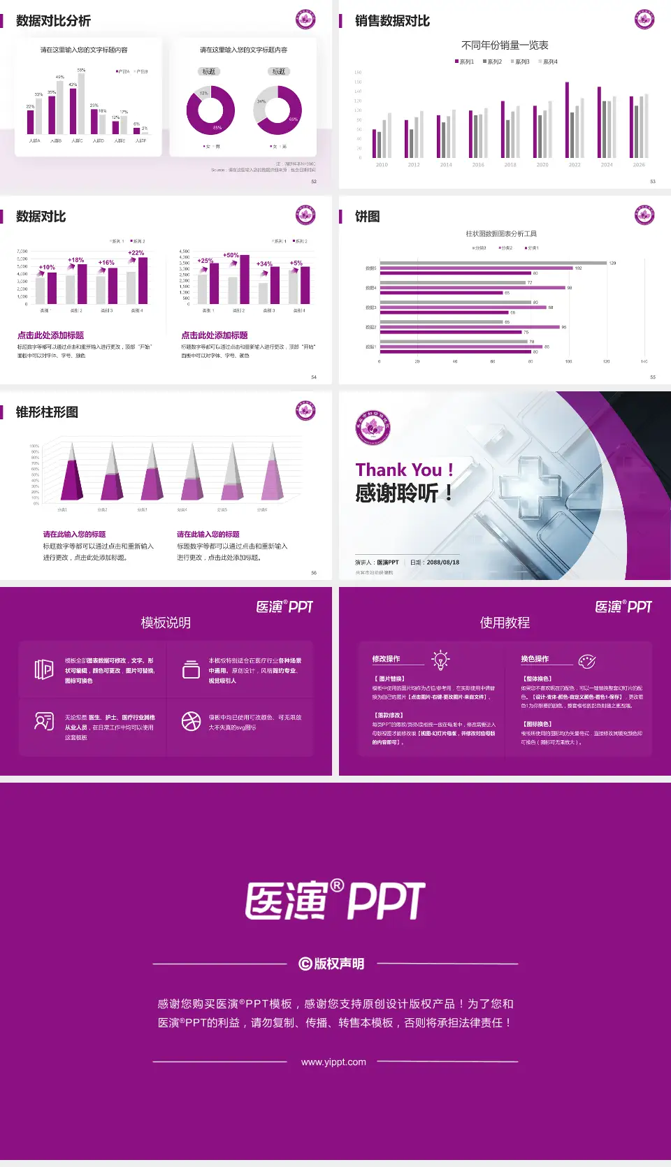 来宾市妇幼保健院医疗行业比赛专用PPT模板16:9格式幻灯片预览图7