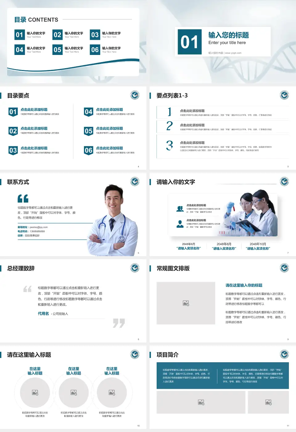 桂东人民医院项目申请与汇报PPT模板16:9格式幻灯片预览图2