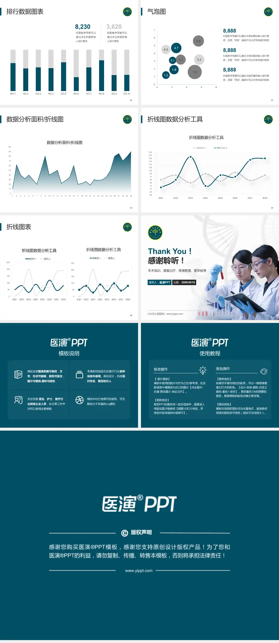 兴义市人民医院科研成果展示PPT模板4:3格式幻灯片预览图6