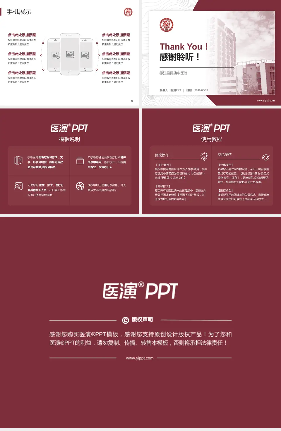 德江县民族中医院医院管理报告PPT模板4:3格式幻灯片预览图7