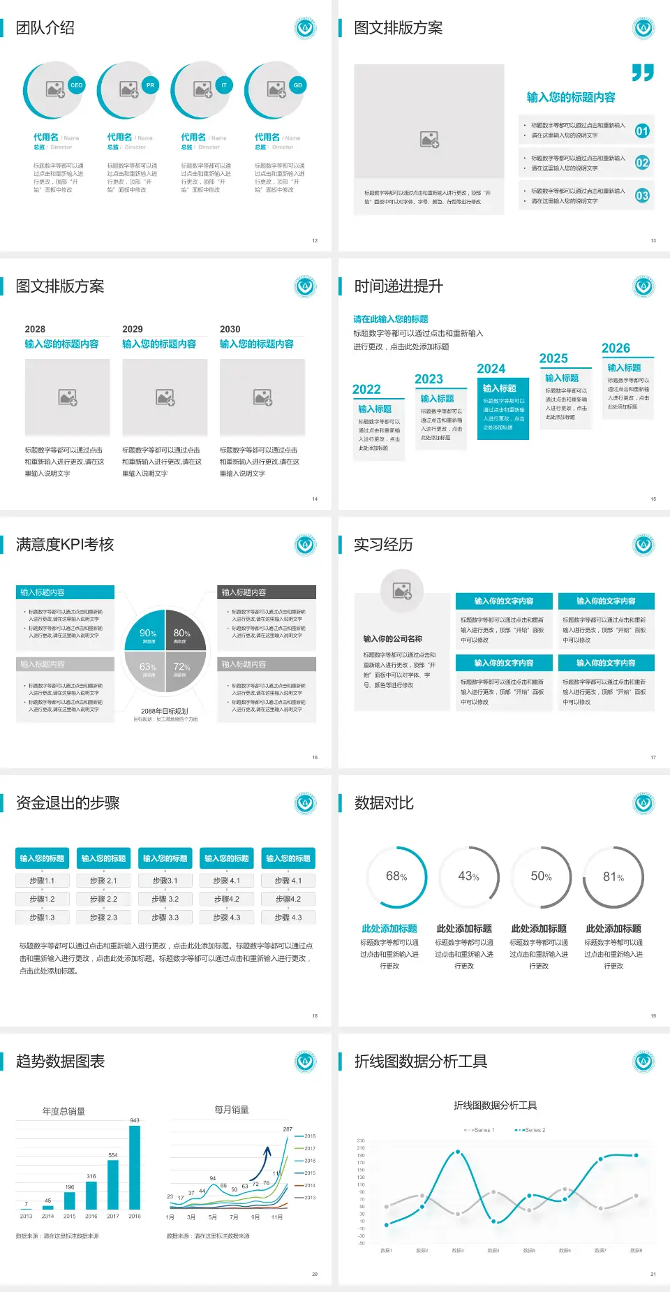 安顺市人民医院培训与教育PPT模板4:3格式幻灯片预览图3