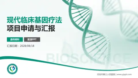 河池市第三人民医院项目申请与汇报PPT模板