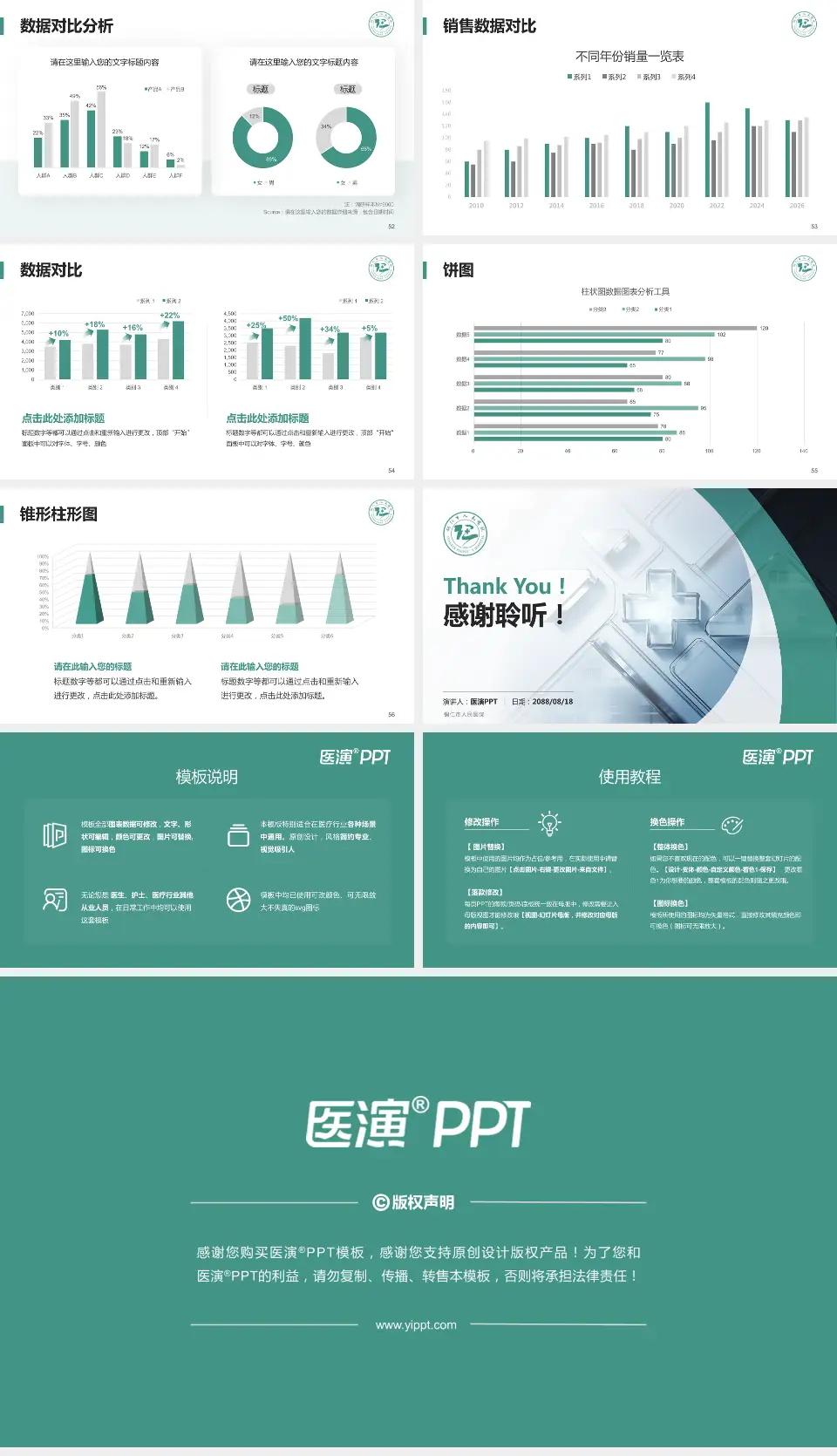 铜仁市人民医院医疗行业比赛专用PPT模板16:9格式幻灯片预览图7