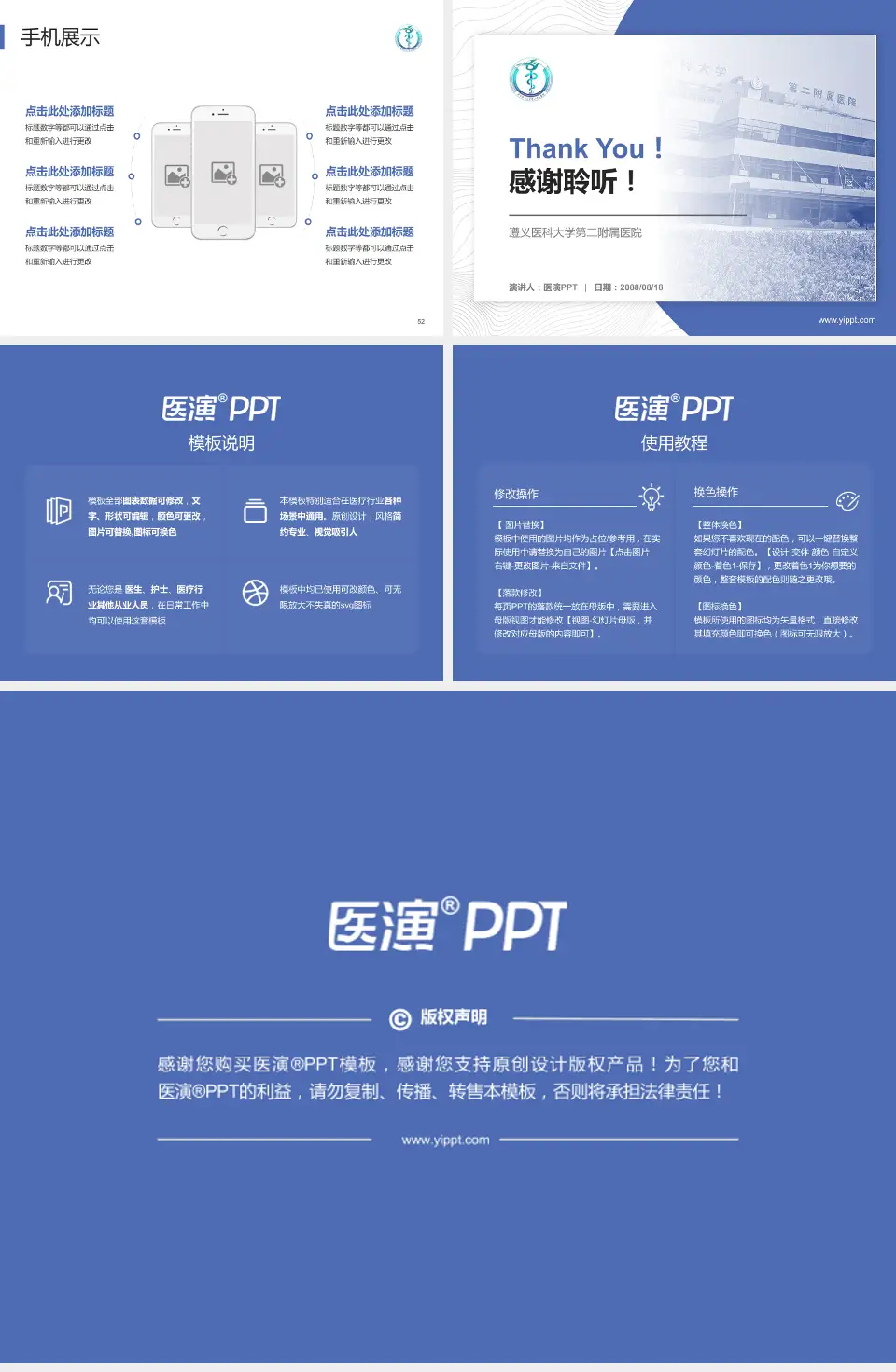 遵义医科大学第二附属医院医院管理报告PPT模板4:3格式幻灯片预览图7