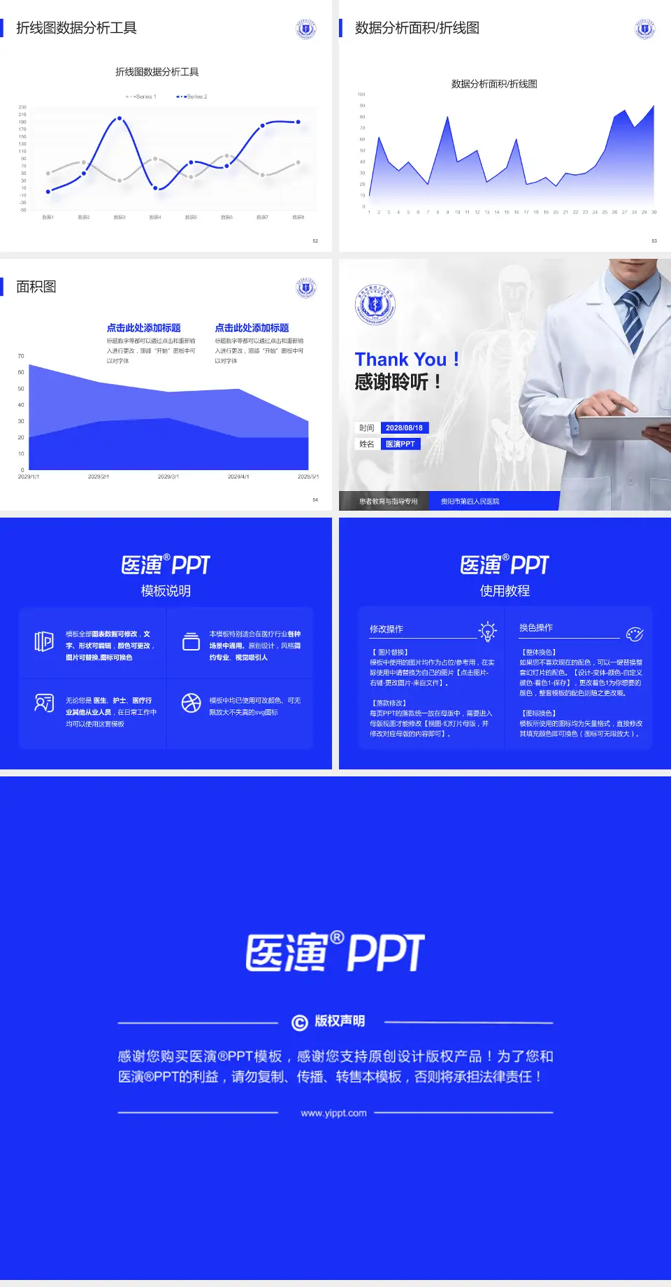 贵阳市第四人民医院患者教育与指导PPT模板4:3格式幻灯片预览图7
