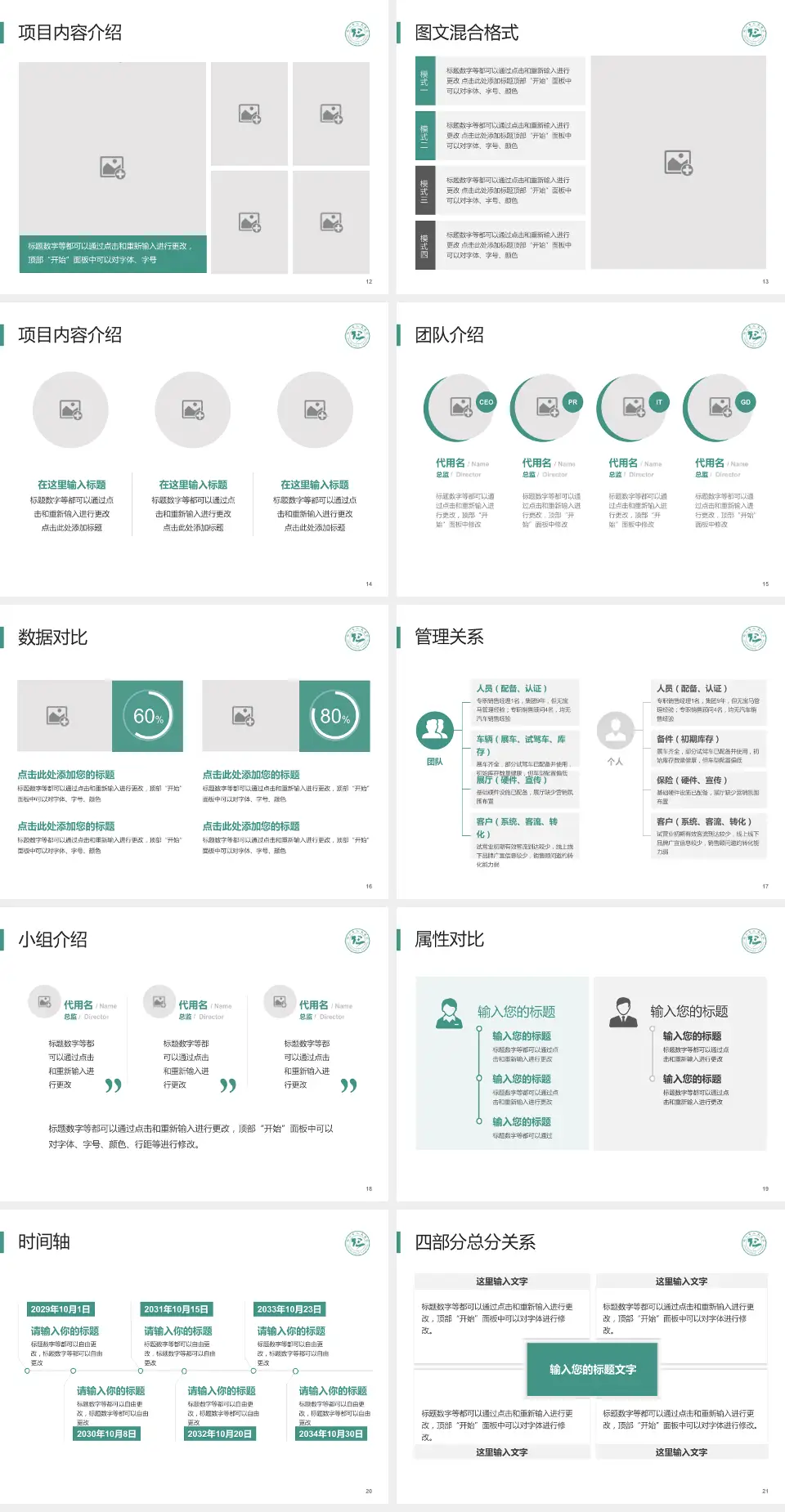 铜仁地区人民医院科室介绍与推广PPT模板4:3格式幻灯片预览图3
