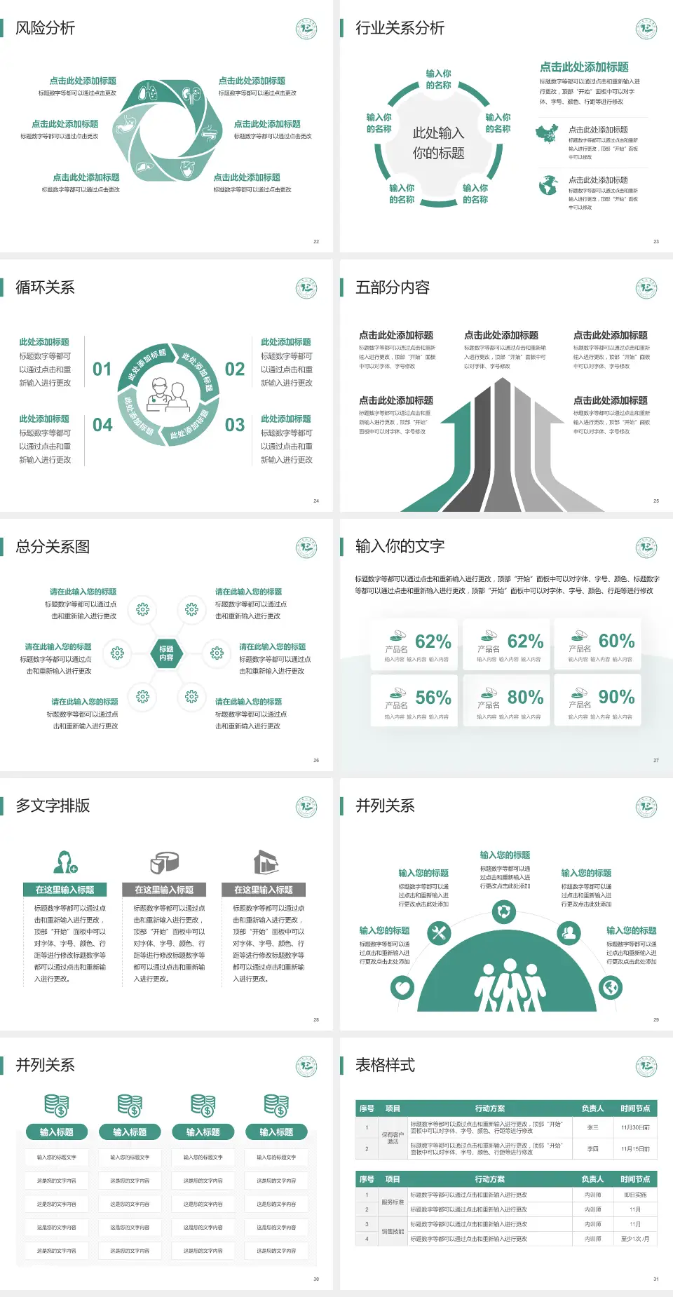 铜仁地区人民医院科室介绍与推广PPT模板4:3格式幻灯片预览图4