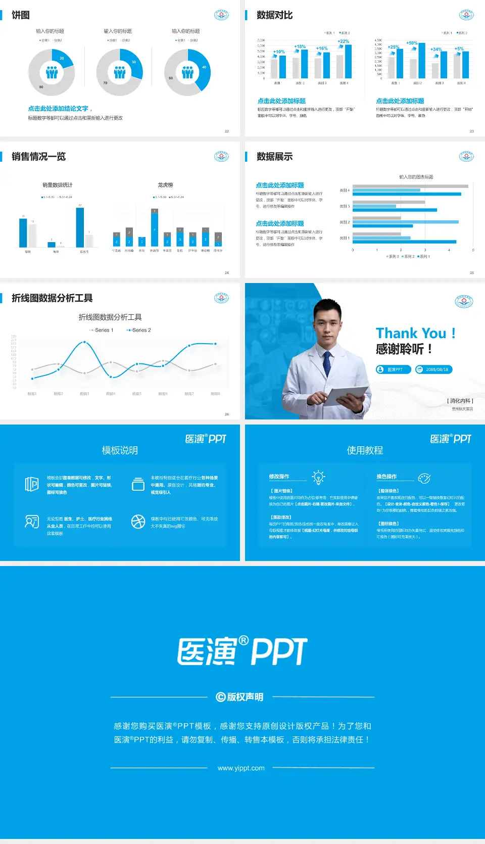 贵州航天医院病例分享与讨论PPT模板16:9格式幻灯片预览图4