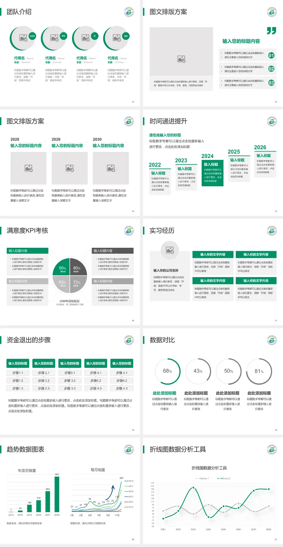 三亚中心医院培训与教育PPT模板4:3格式幻灯片预览图3