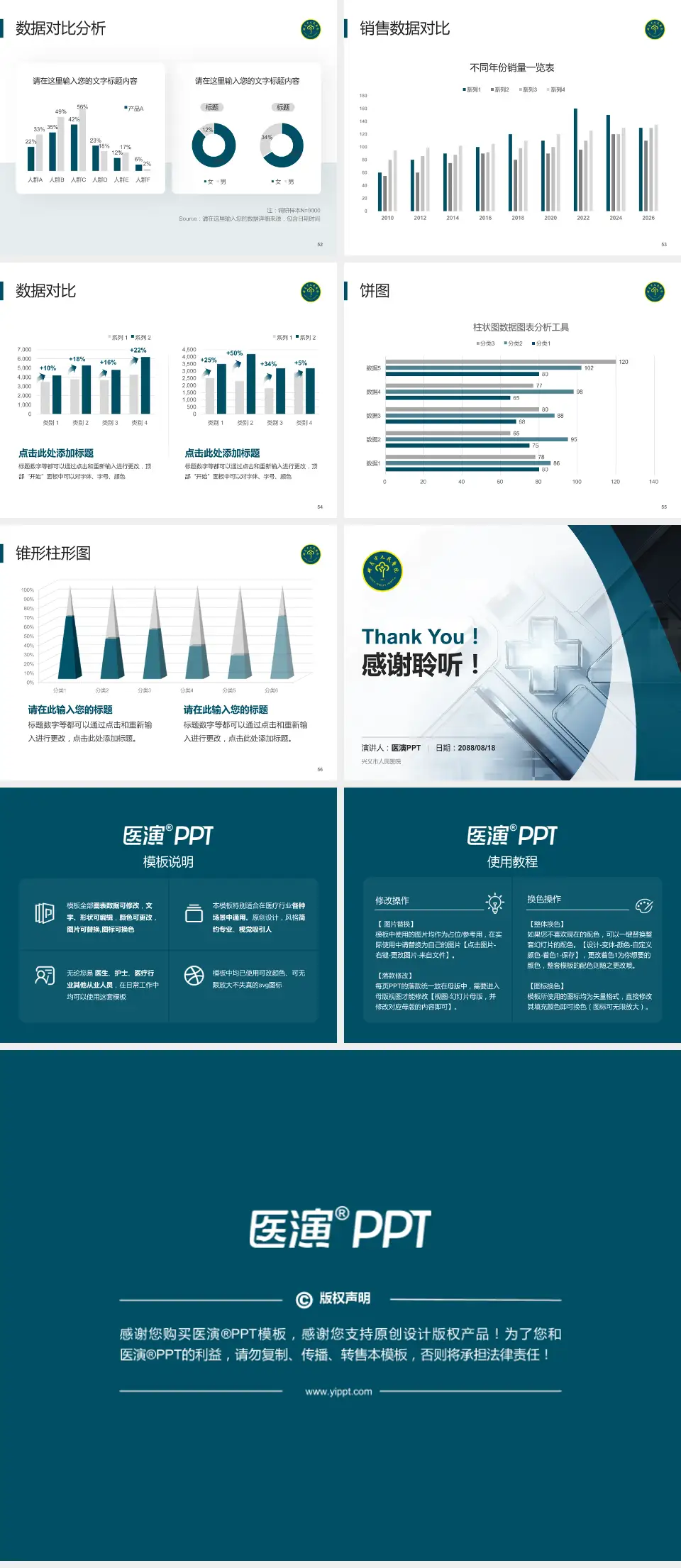兴义市人民医院医疗行业比赛专用PPT模板4:3格式幻灯片预览图7
