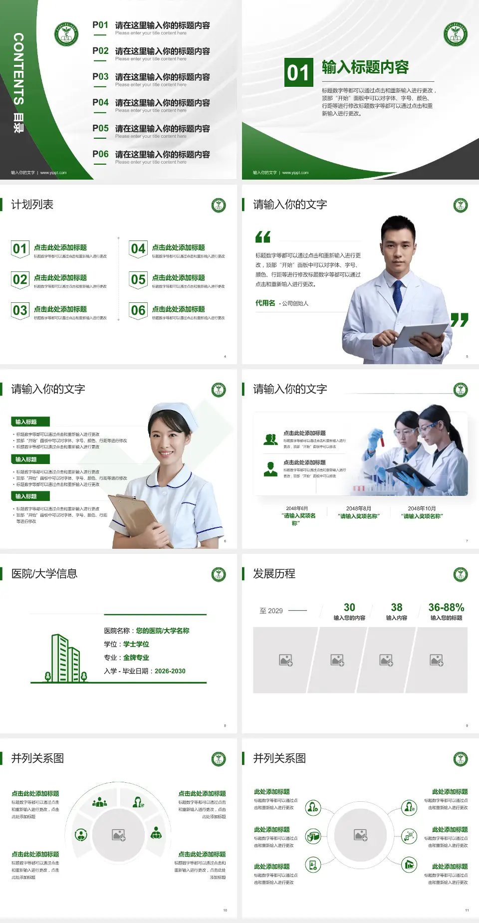 贵州医科大学第二附属医院翁义院区医疗行业比赛专用PPT模板4:3格式幻灯片预览图2