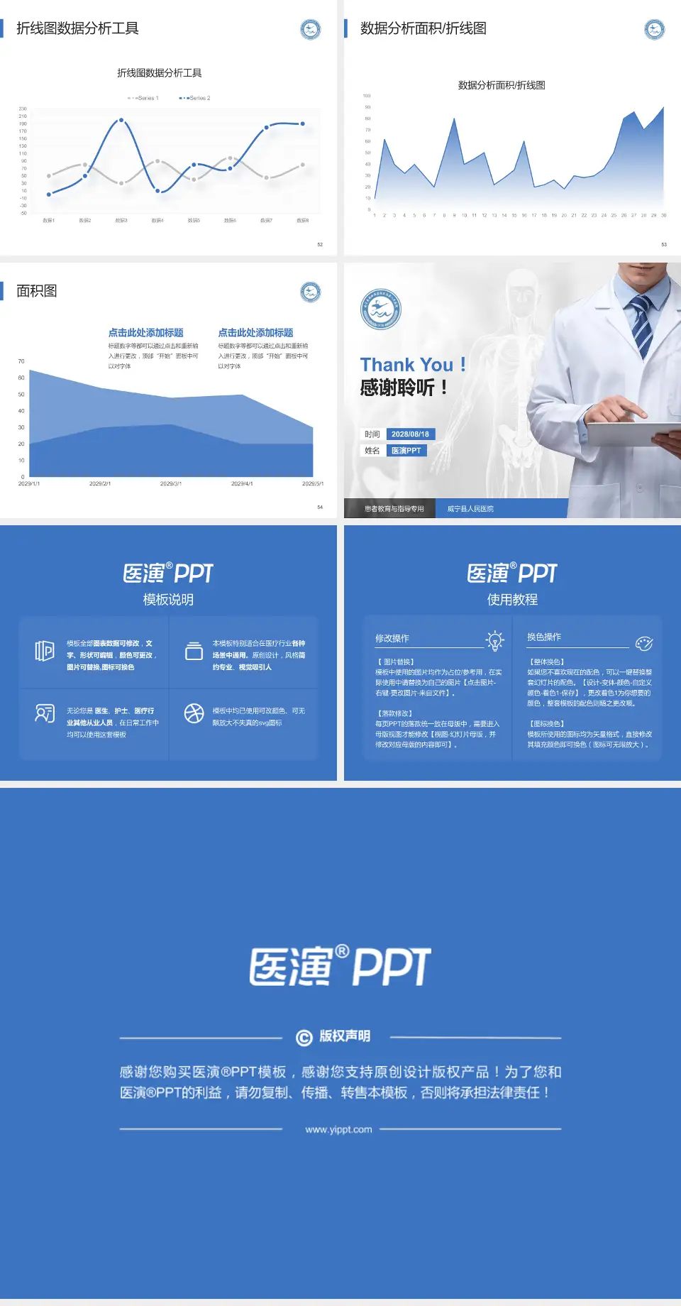 威宁县人民医院患者教育与指导PPT模板4:3格式幻灯片预览图7