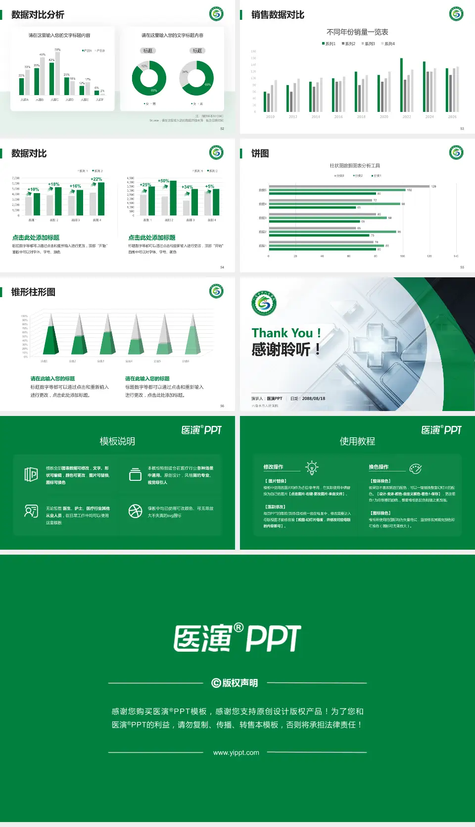 六盘水市人民医院医疗行业比赛专用PPT模板16:9格式幻灯片预览图7