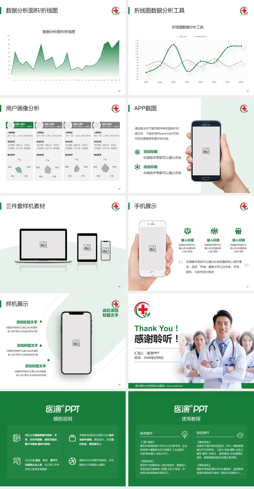 贵州医科大学附属乌当医院科室介绍与推广PPT模板4:3格式幻灯片预览图6