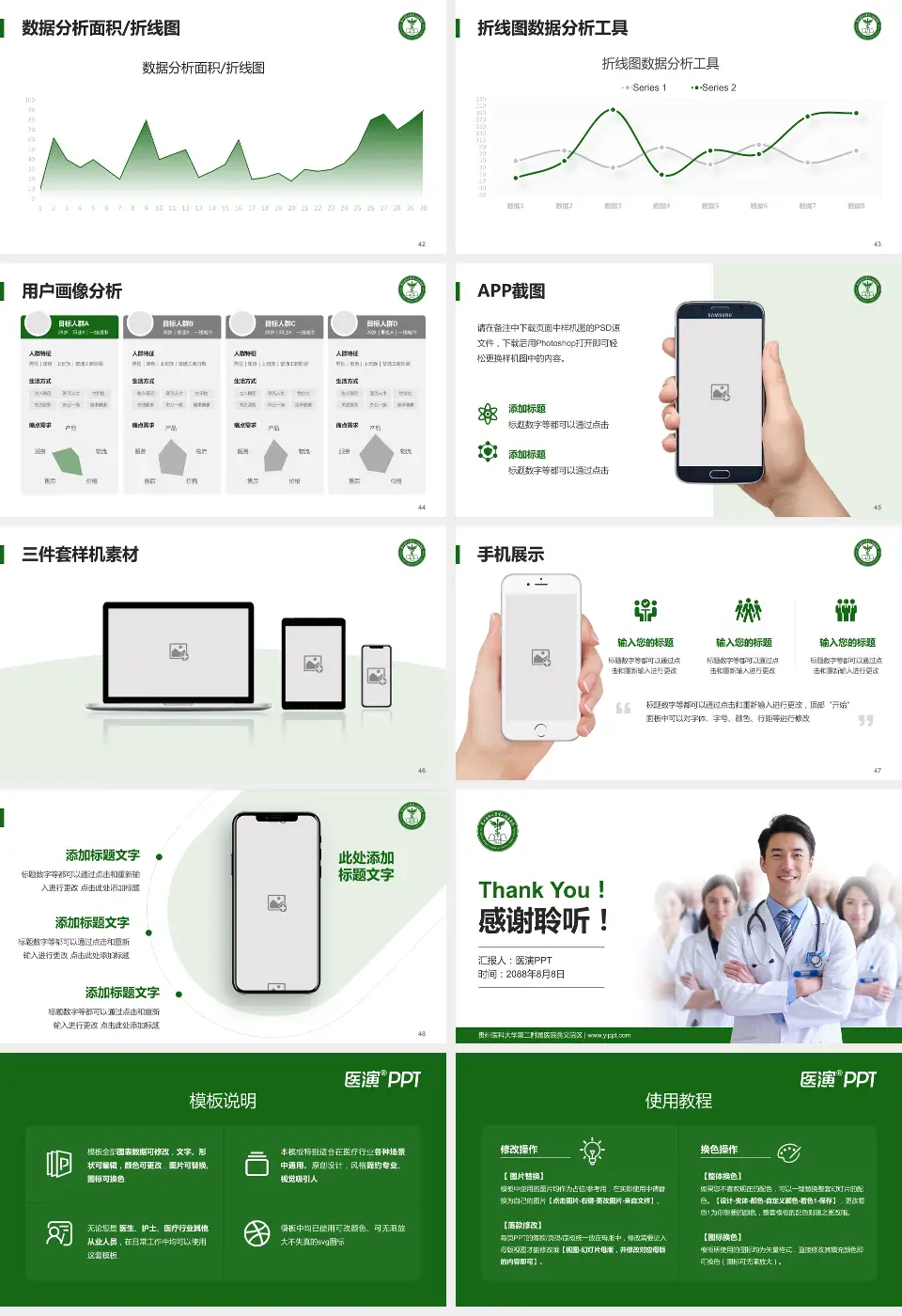 贵州医科大学第二附属医院翁义院区科室介绍与推广PPT模板16:9格式幻灯片预览图6