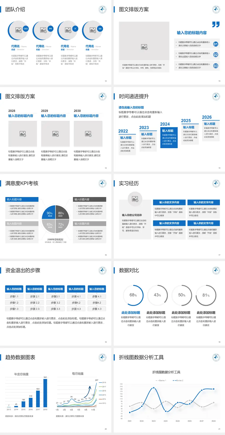 贵州省第三人民医院培训与教育PPT模板4:3格式幻灯片预览图3