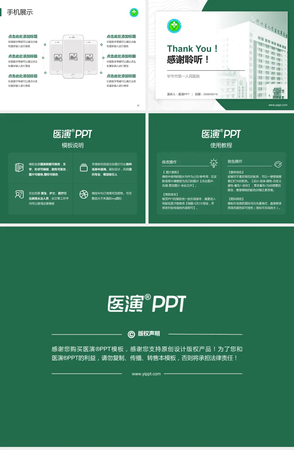毕节市第一人民医院医院管理报告PPT模板4:3格式幻灯片预览图7