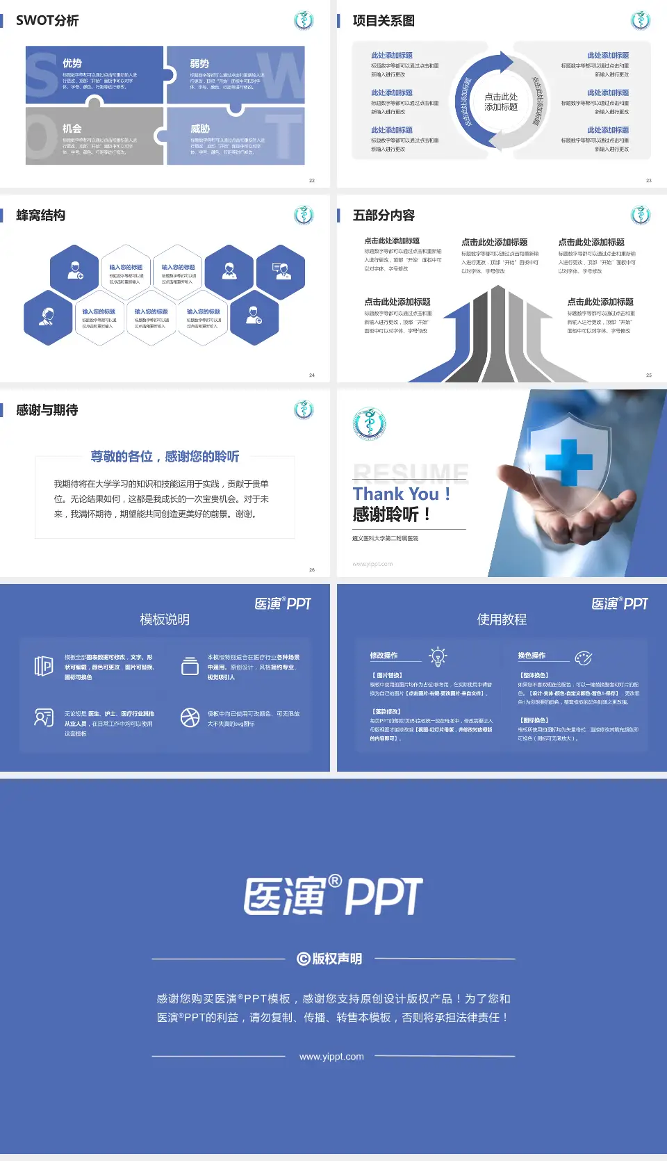 遵义医科大学第二附属医院个人求职应聘简历PPT模板16:9格式幻灯片预览图4