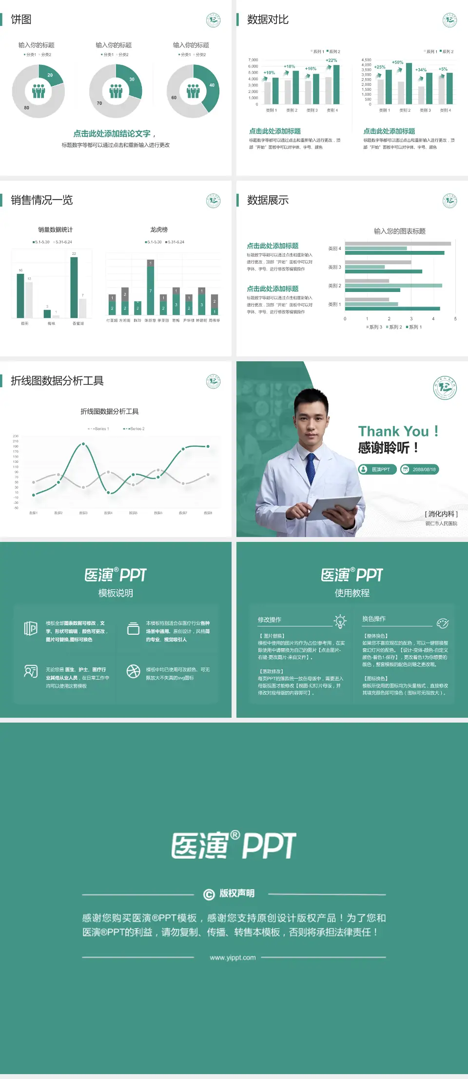 铜仁市人民医院病例分享与讨论PPT模板4:3格式幻灯片预览图4