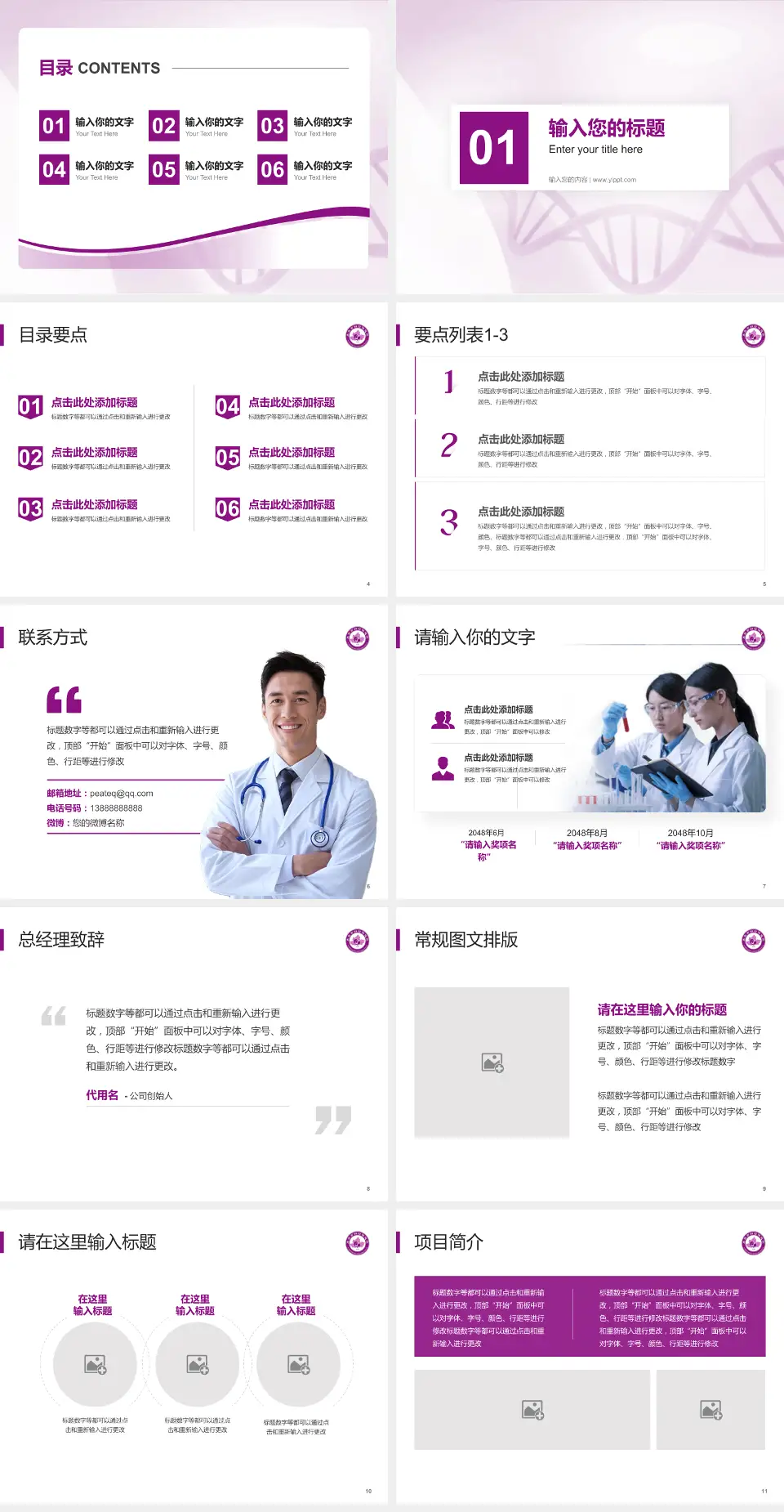 来宾市妇幼保健院项目申请与汇报PPT模板4:3格式幻灯片预览图2