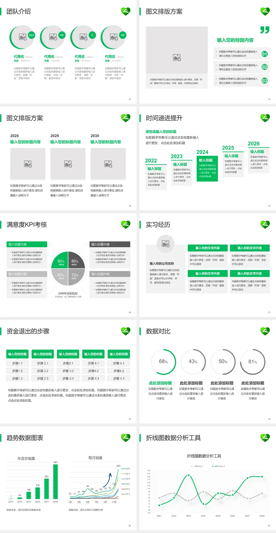 桂林市社会福利医院培训与教育PPT模板4:3格式幻灯片预览图3