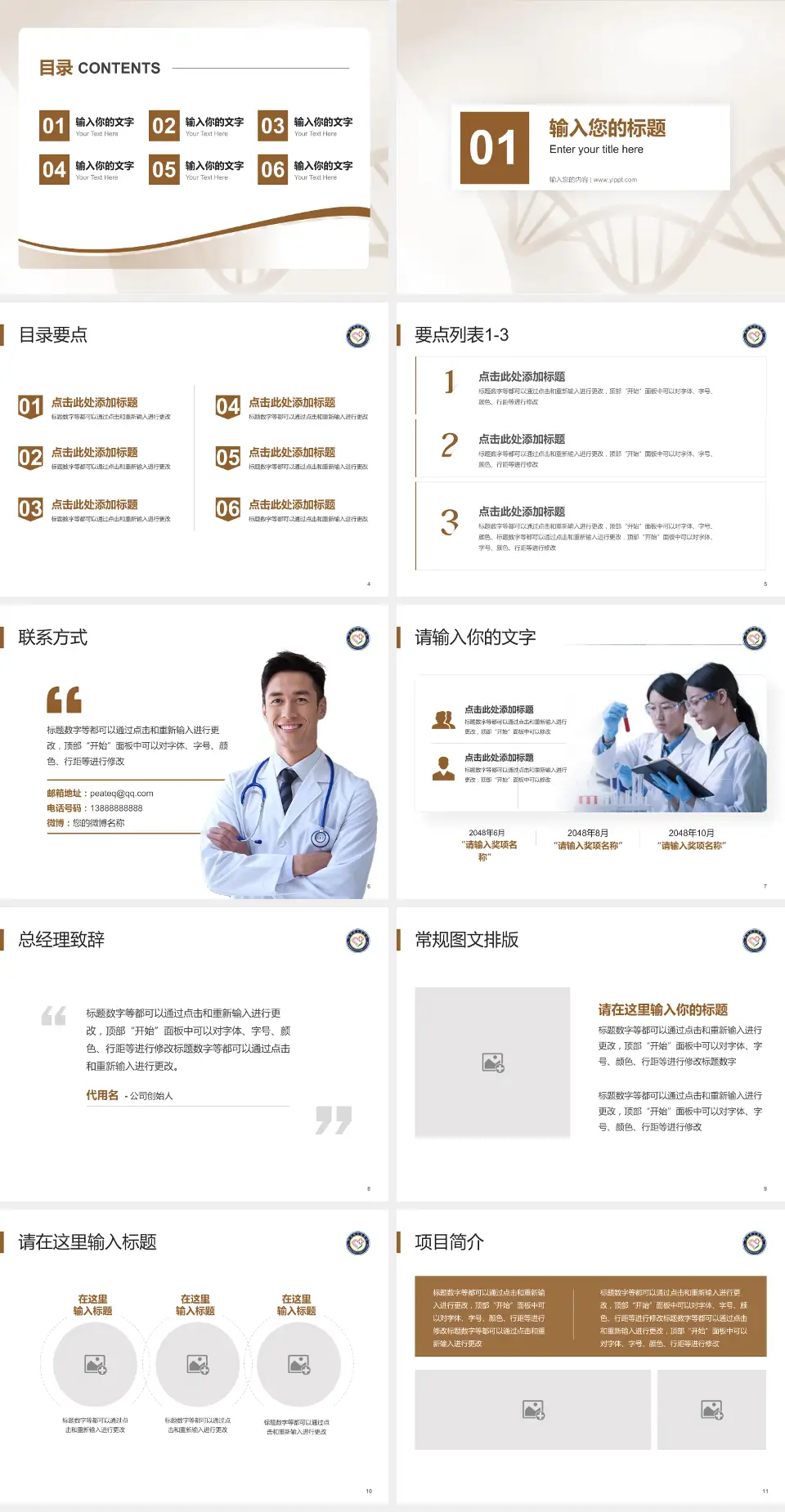 黔南州中医医院项目申请与汇报PPT模板4:3格式幻灯片预览图2