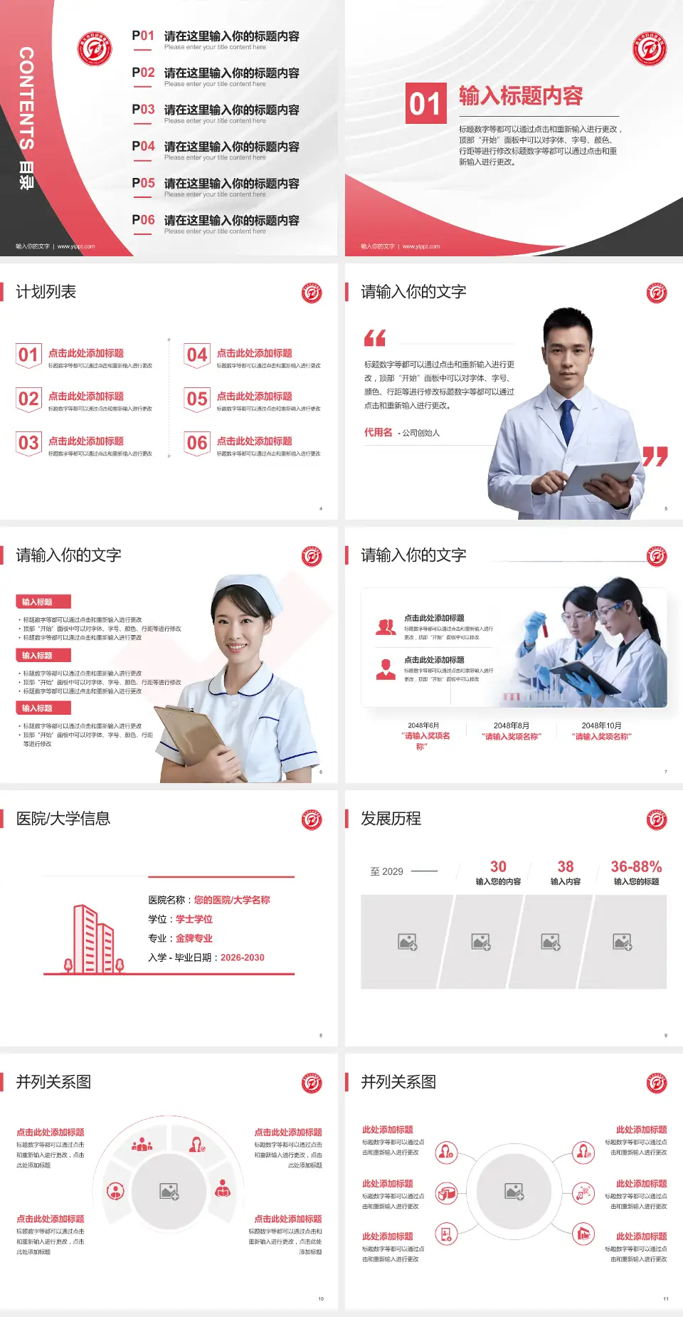 遵义市妇幼保健院医疗行业比赛专用PPT模板4:3格式幻灯片预览图2