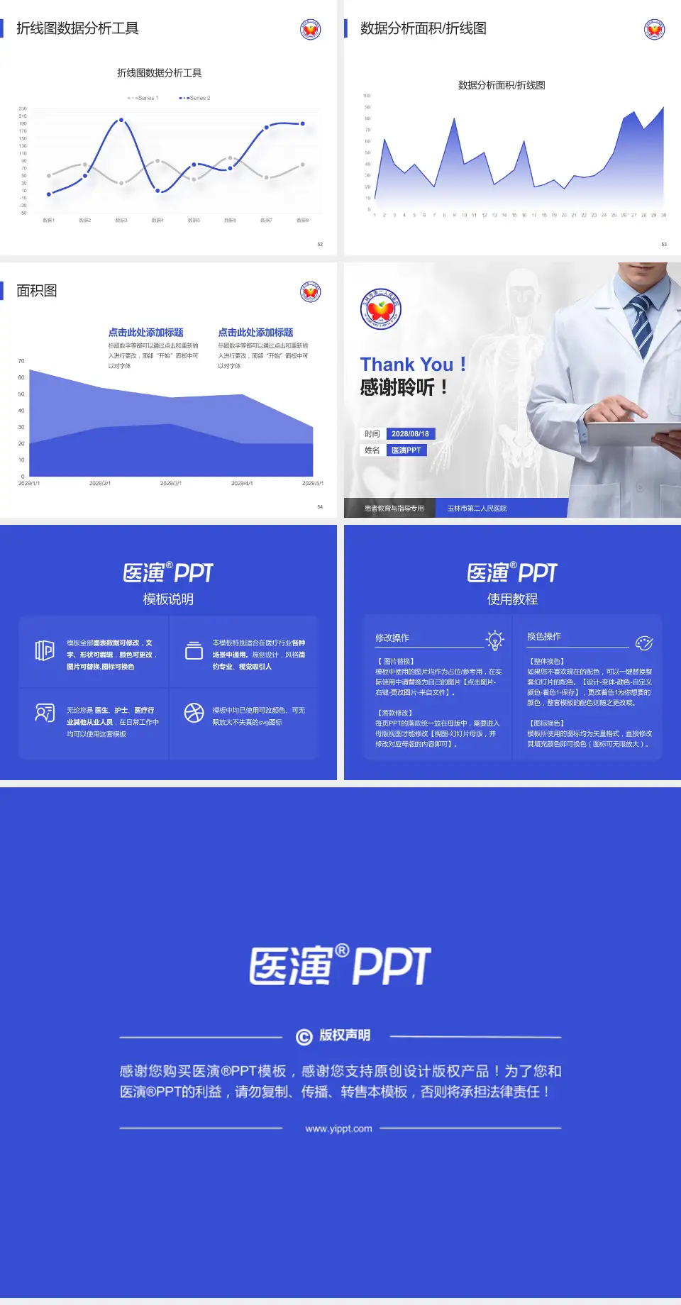 玉林市第二人民医院患者教育与指导PPT模板4:3格式幻灯片预览图7